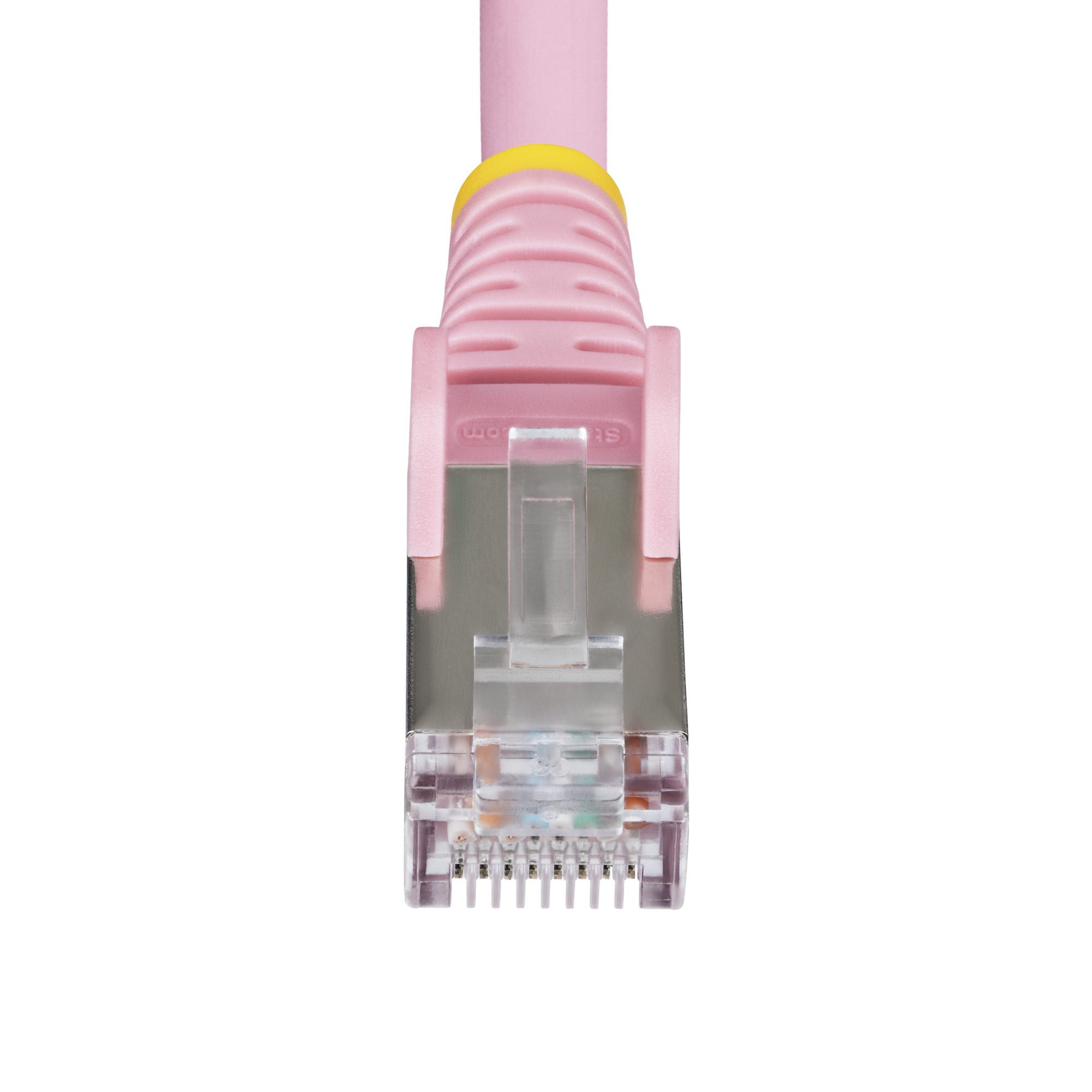25ft Pink CAT6a Ethernet Cable, Snagless RJ45, 10GbE, 100W PoE++