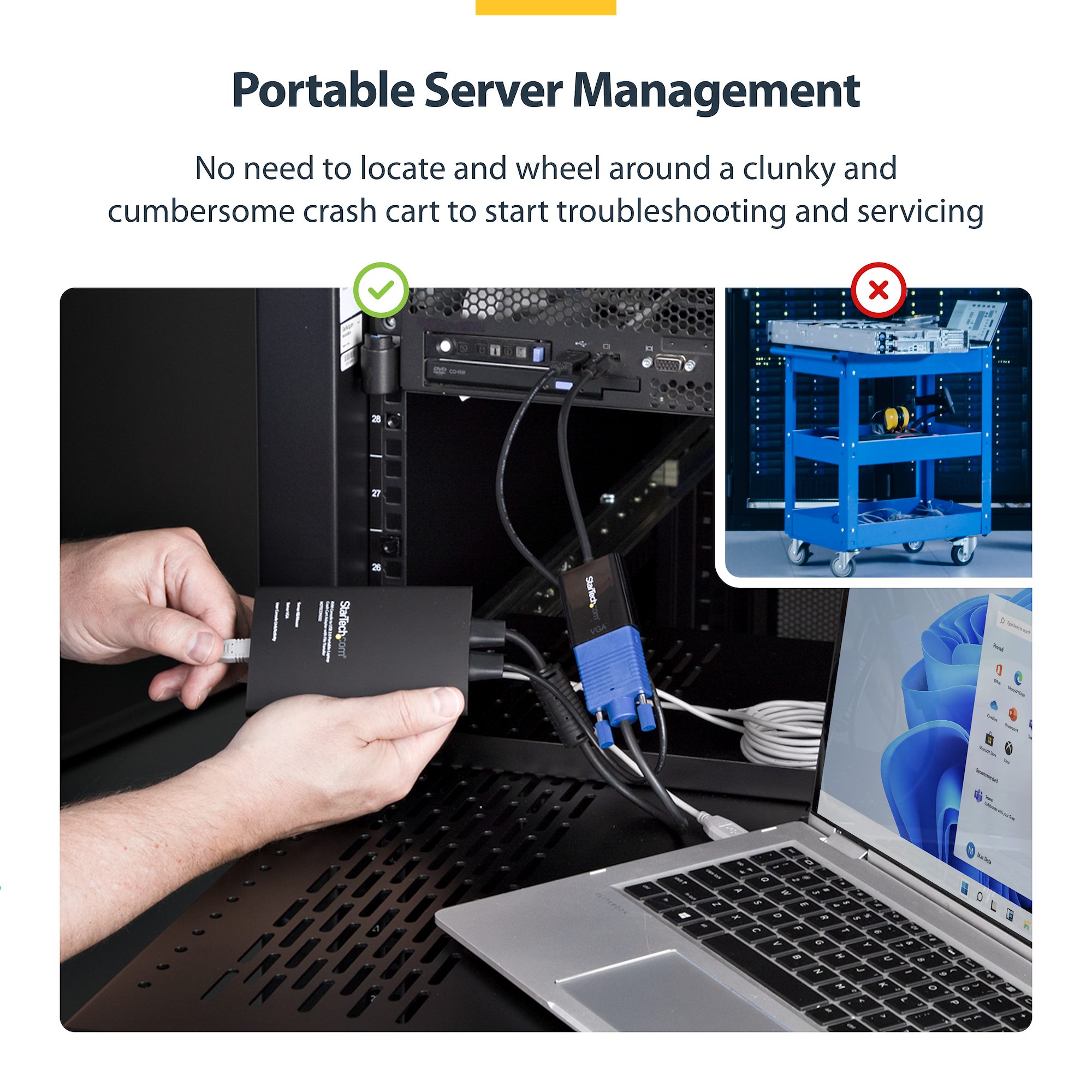 KVMコンソールアダプター ノートPC用／USB VGA Mini DisplayPort