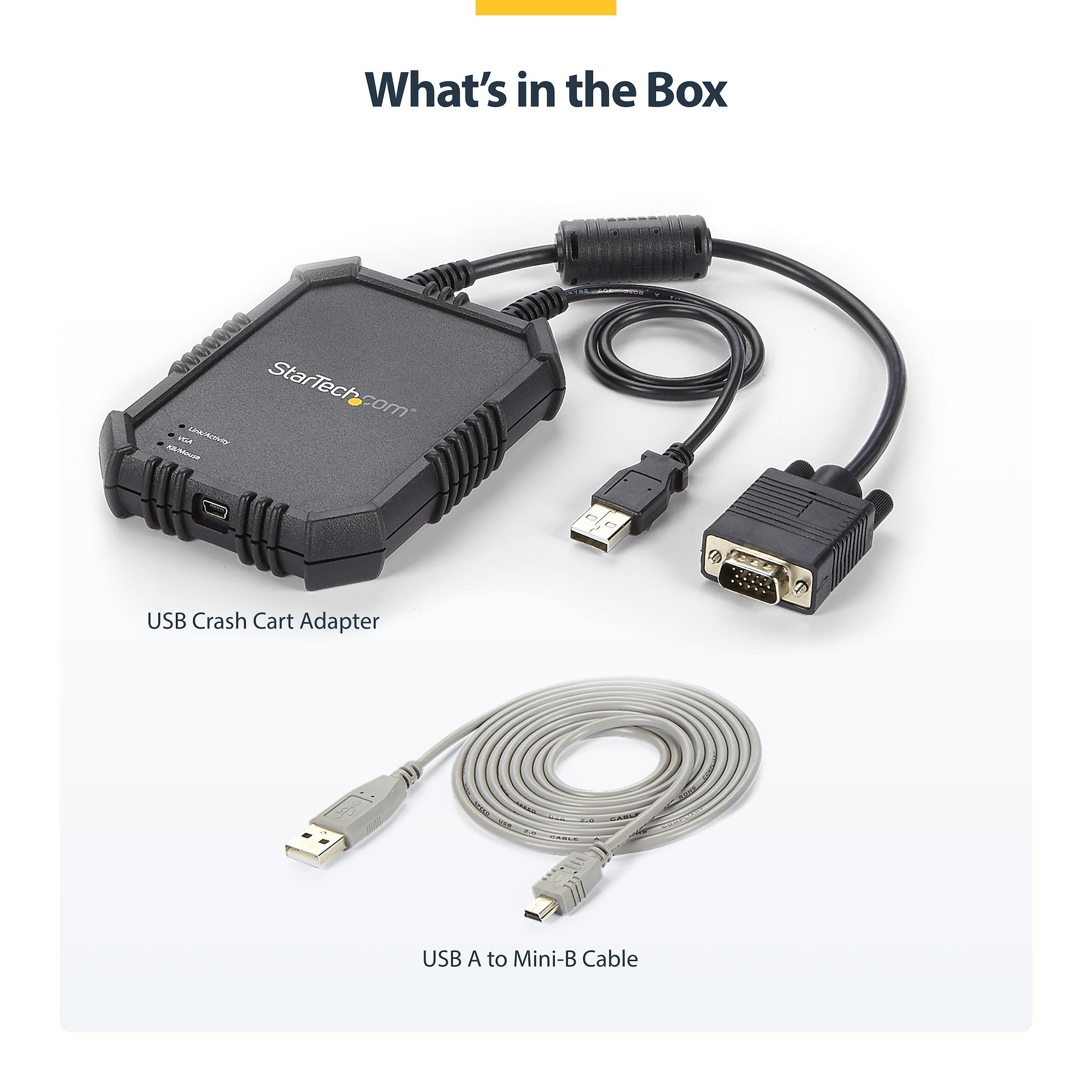 Adaptateur Crash Cart USB NOTECONS02 – Pour Connecter Un Ordinateur Portable à Un Serveur Sans écran