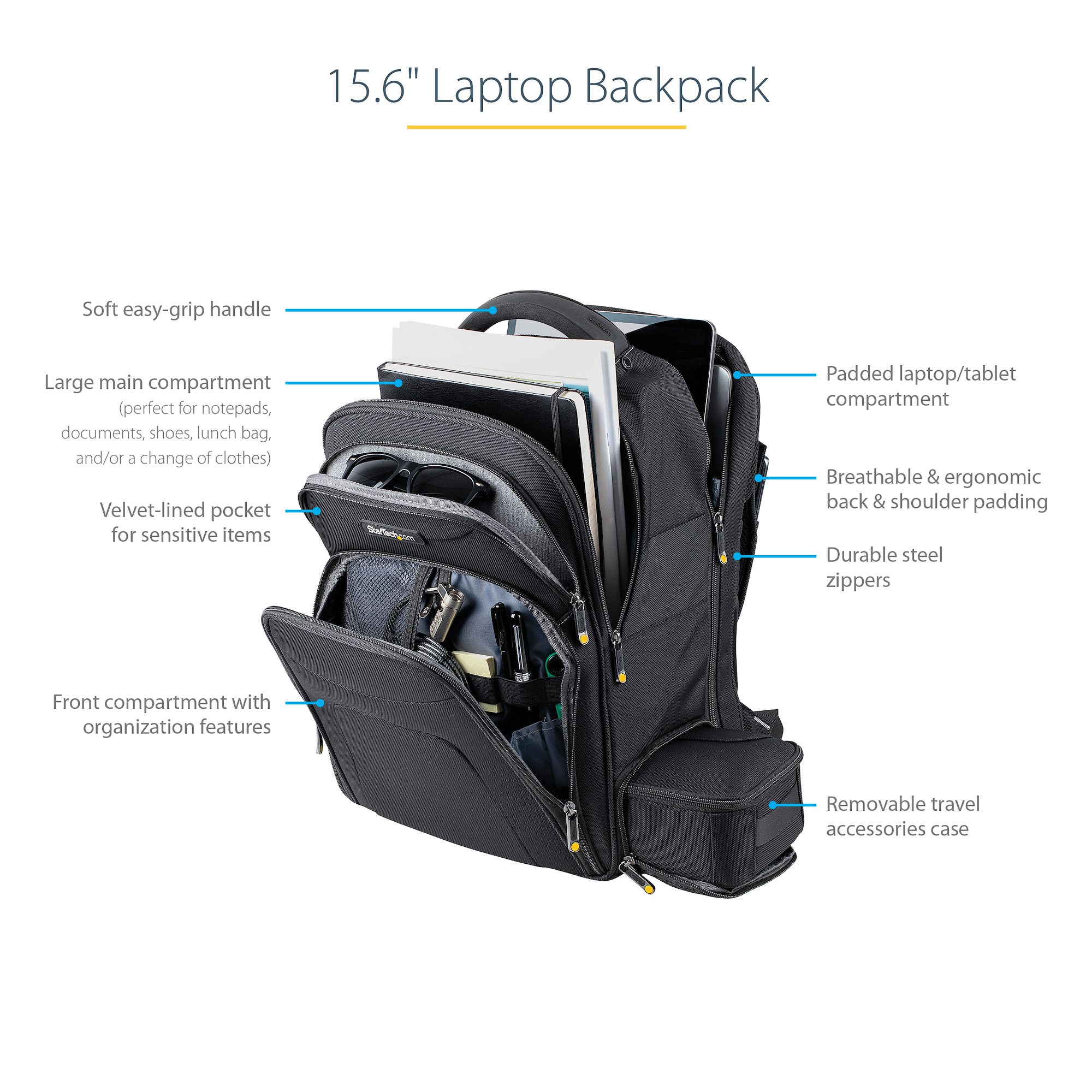 15.6in Laptop Backpack w/ Accessory Case - Laptop Backpacks | StarTech.com  Europe
