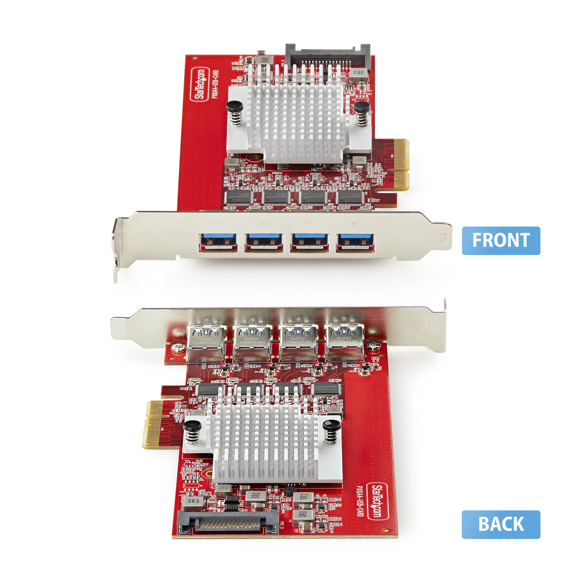 PCI Expressスロット経由で、4基の独立10Gbpsチャネルを備えたUSB Type