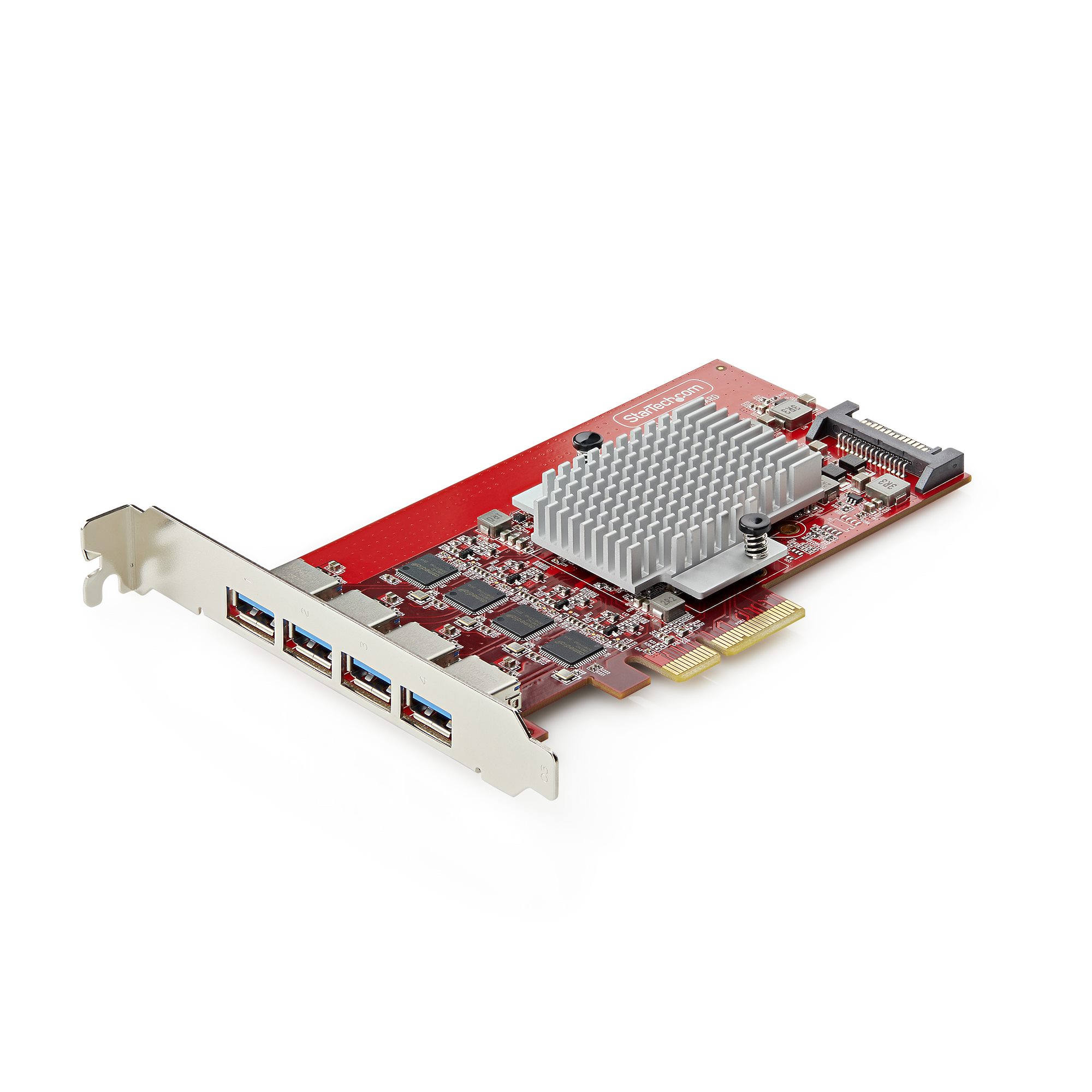 Add four USB Type-A ports with four independent 10Gbps channels to