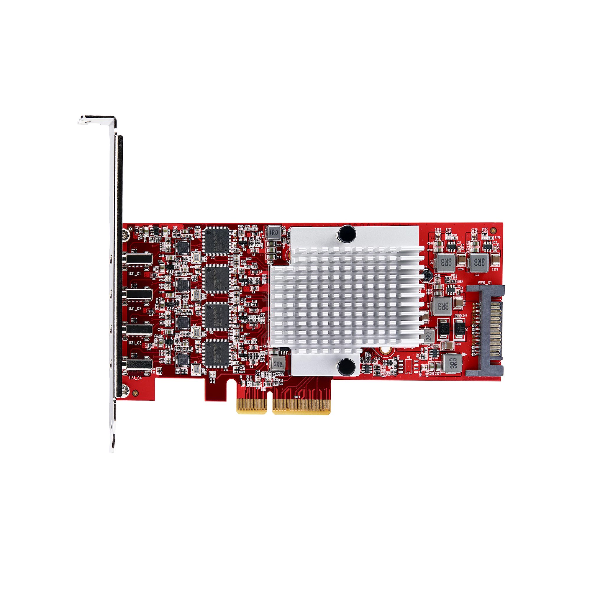 PCI Express拡張カード／PCIe 3.0 x4／4ポート USB Type-C 3.2