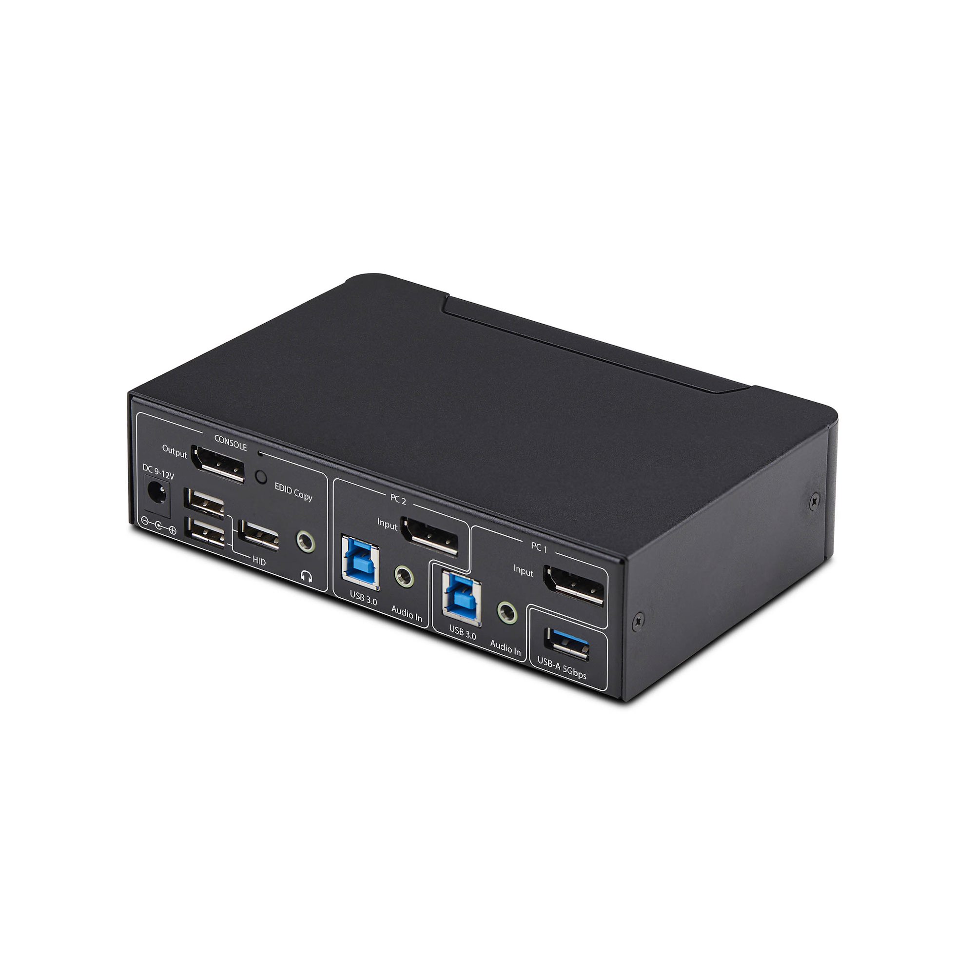 2-Port DisplayPort KVM Switch, 4K 60Hz, DP 1.2, EDID Management, 2