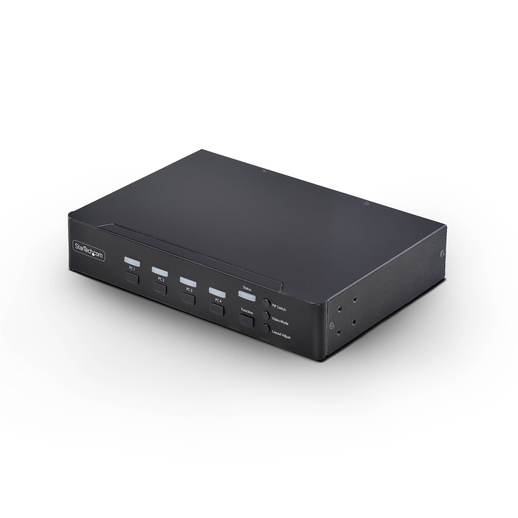 Control up to four DisplayPort computers with mouse roaming, quad