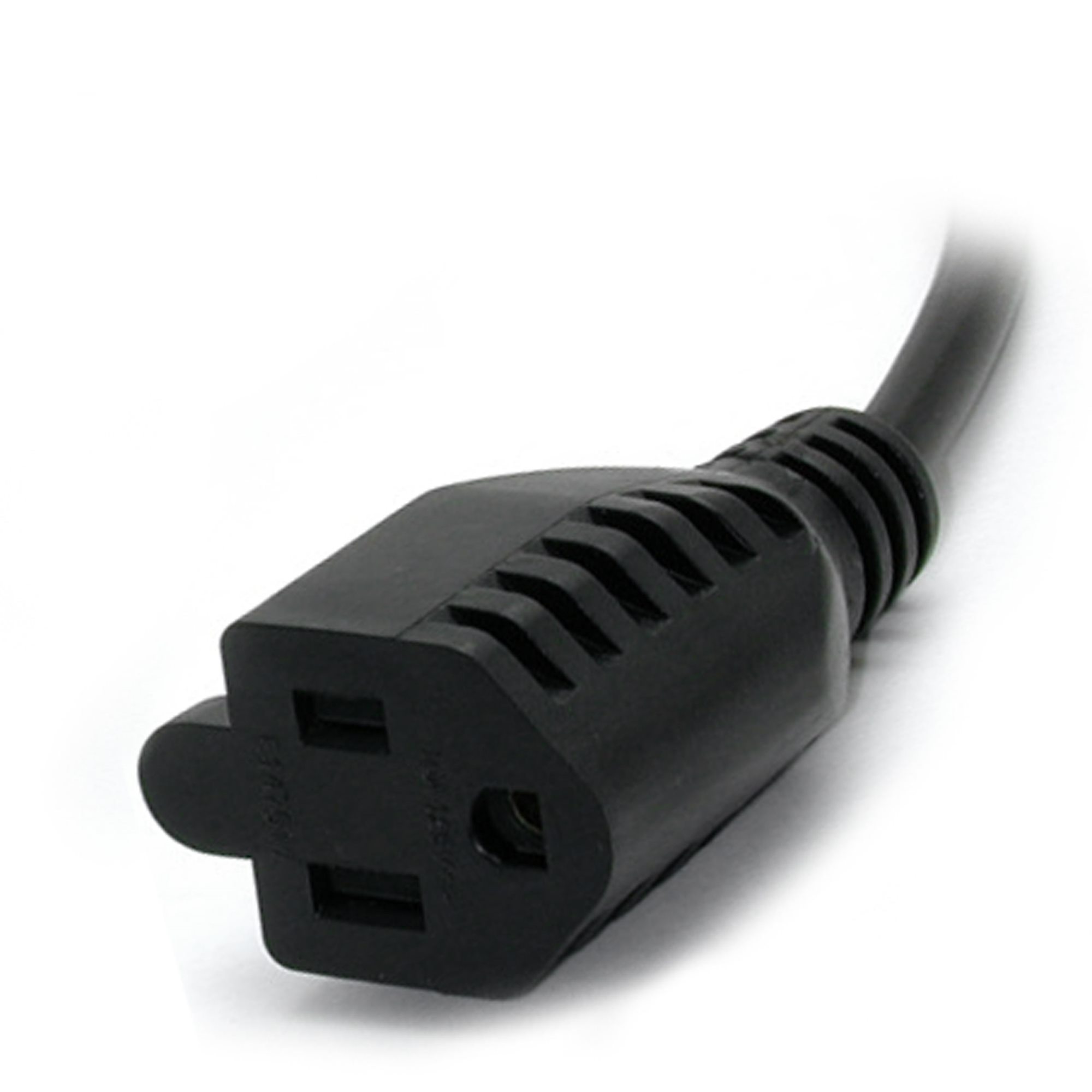 1-FT IEC320 C14 Plug To 3-Prong NEMA 5-15 Outlet Power Adapter Cord 