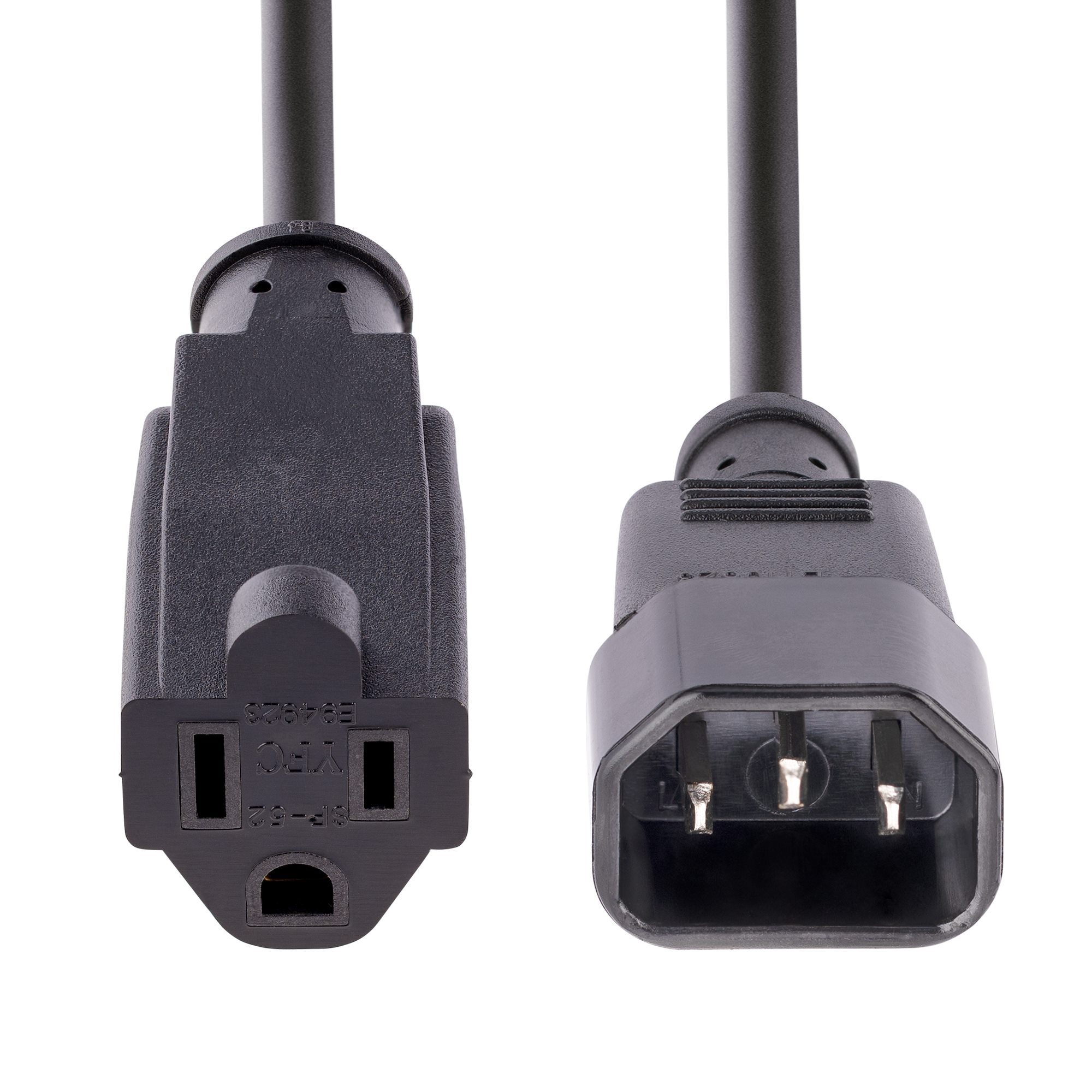 thumbnail image 2 of Monoprice 10-Foot 3-Prong Extension Cord - IEC C14 To C13, 18AWG, 10A 125V 2 of 10