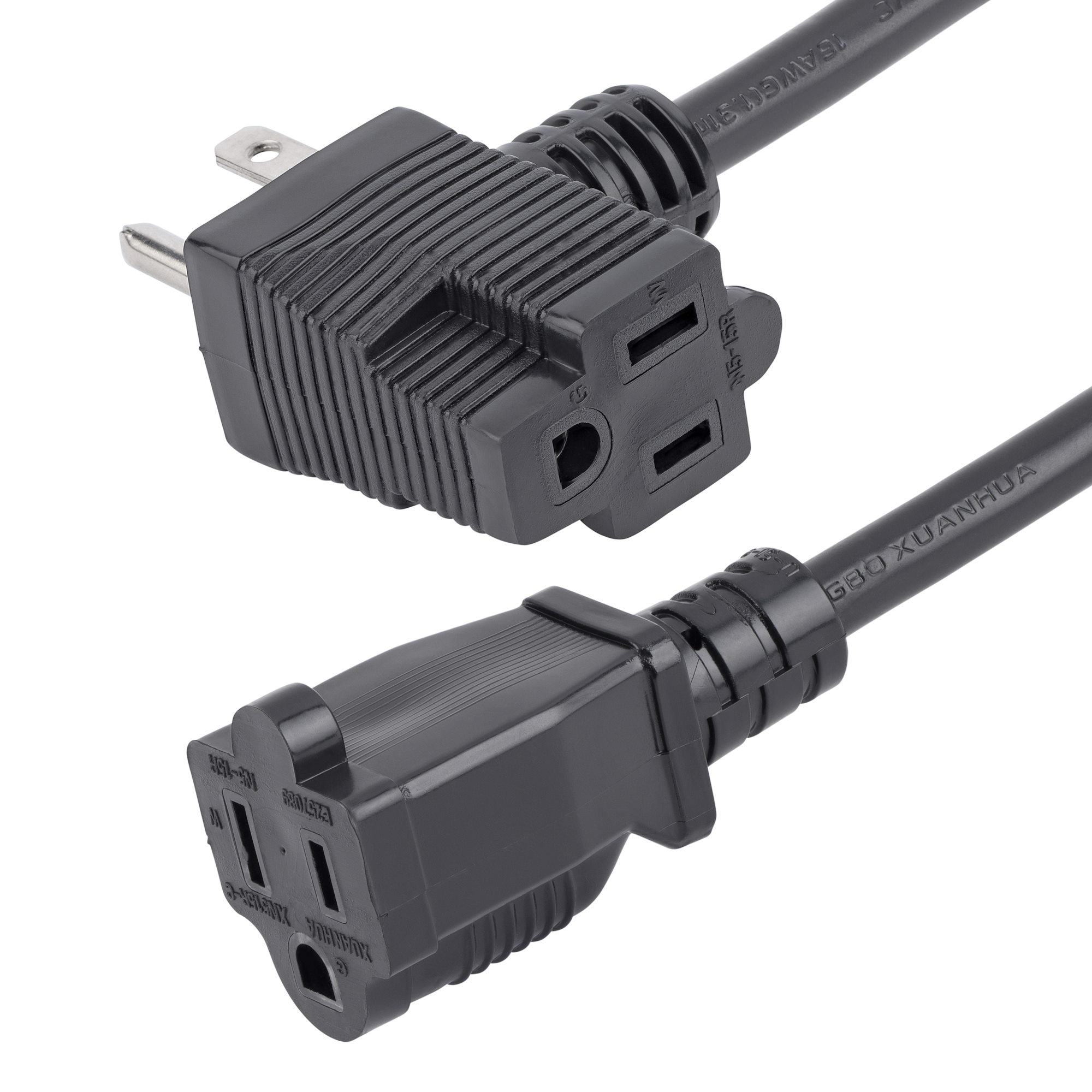 1ft Short Extension Cord, Outlet Saver - Computer Power Cables