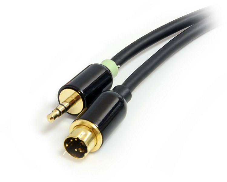 4 Pin S-Video 3.5mm Audio Video S-Video 2 RCA Cable For PC