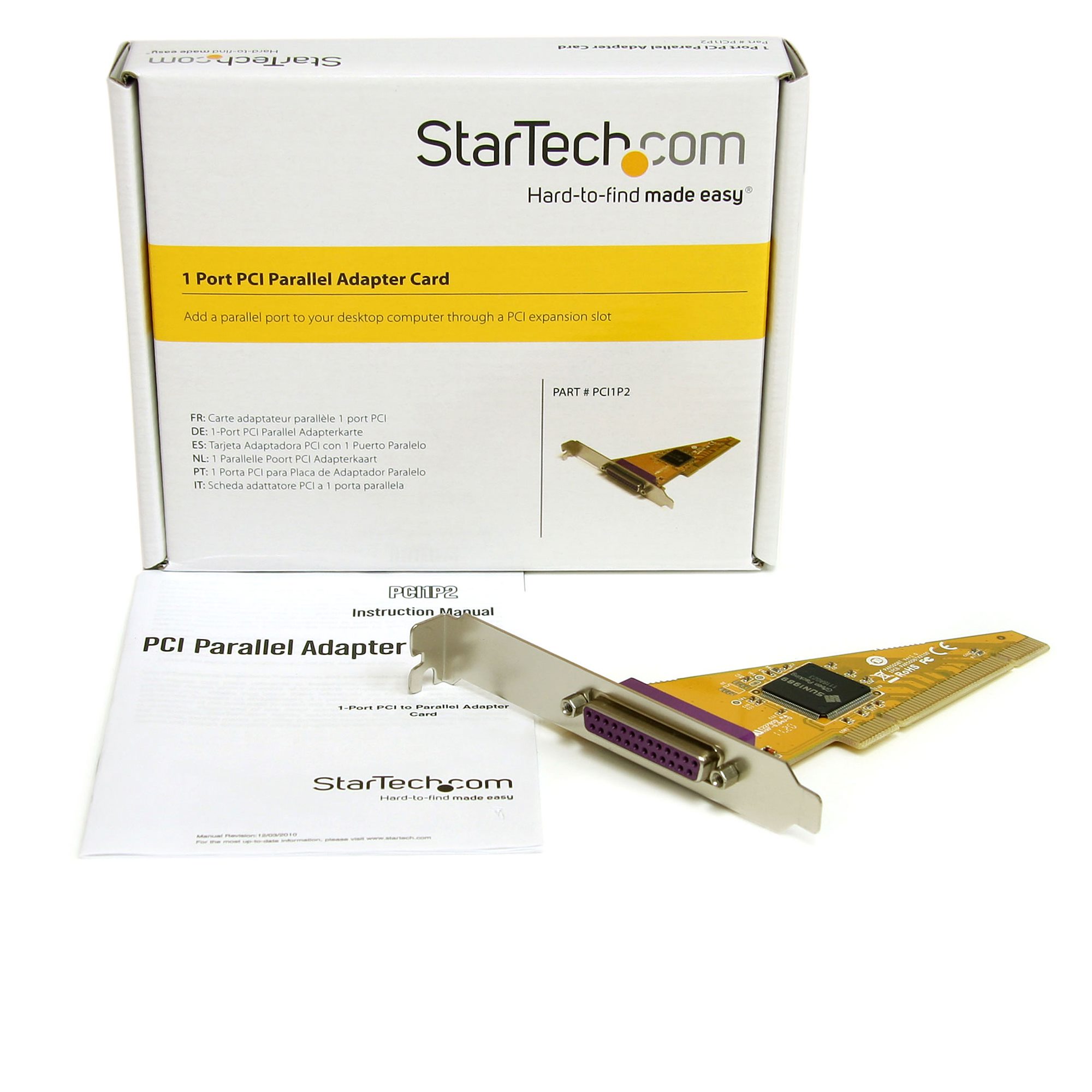 StarTech.com PCI1P2 Adaptador tarjeta PCI paralelo de 1 puerto 