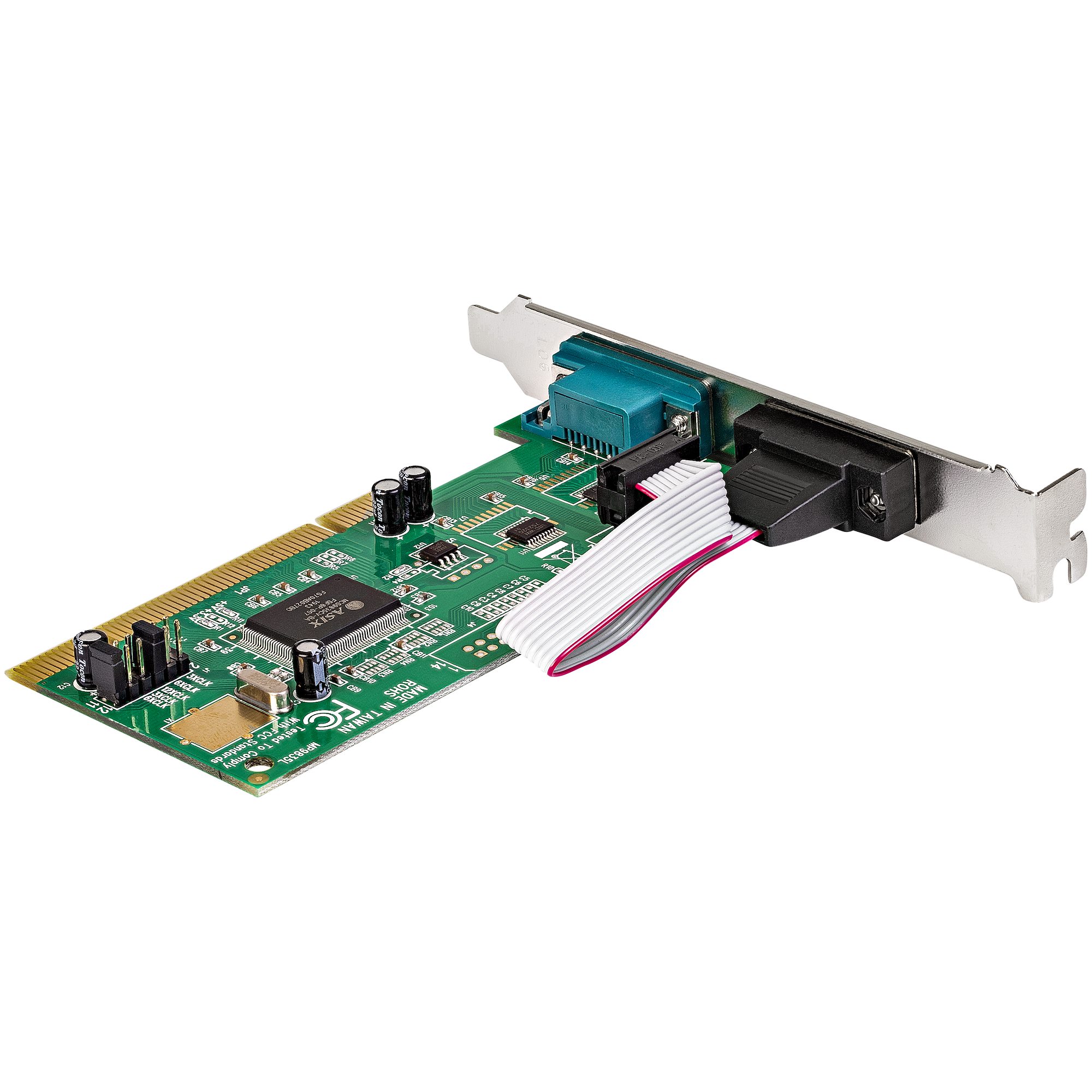 StarTech.com 2 Port Serielle PCI RS232 DB9 Low Profile Schnittstellenkarte mit 16C550 UART PCI Serial Card 2 x RS-232 DB-9 Stecker 