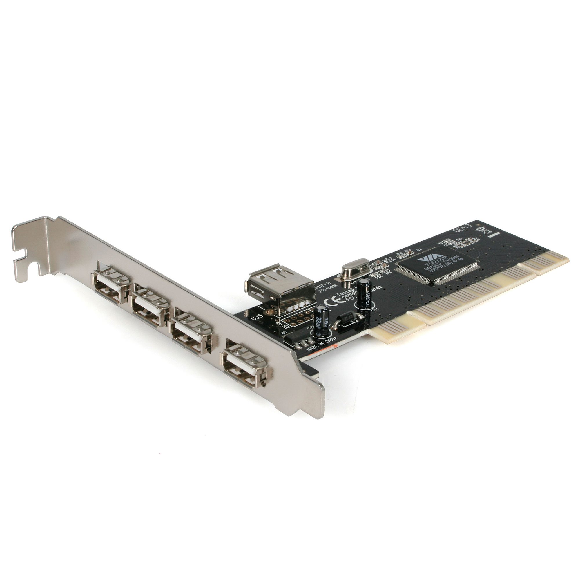 4+1 New High Speed USB 2.0 5 Port PCI HUB Card Controller PC Adapter 
