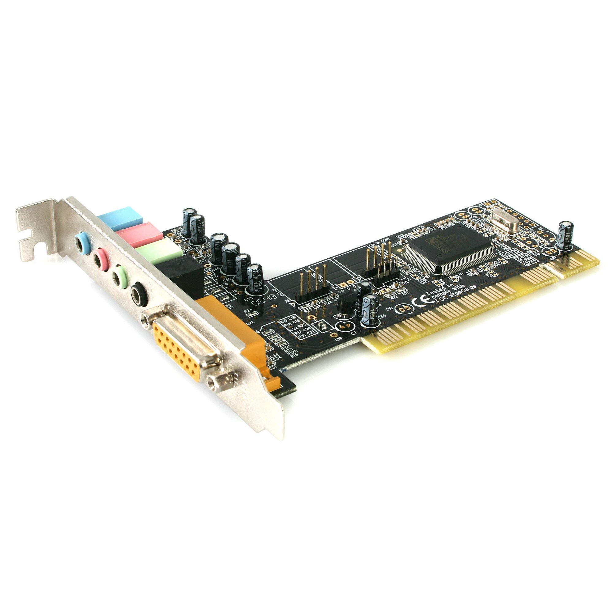 Tarjeta de sonido PCIe para PC Windows, tarjeta de sonido interna 5.1 con  soporte de perfil bajo, tarjeta de audio PCI-e estéreo 3D, chip CMI8738 de
