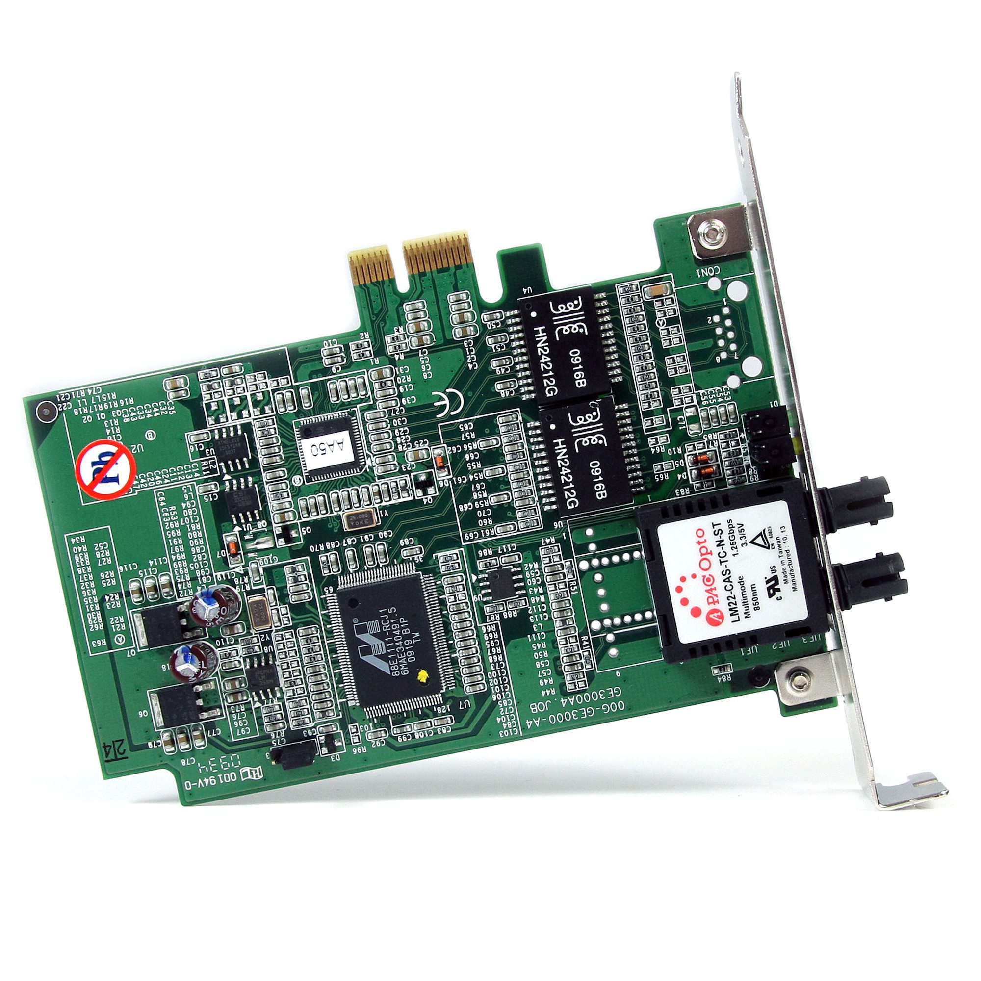 1000 Mbps Gigabit MM ST Fiber PCIe Card - Network Adapter Cards