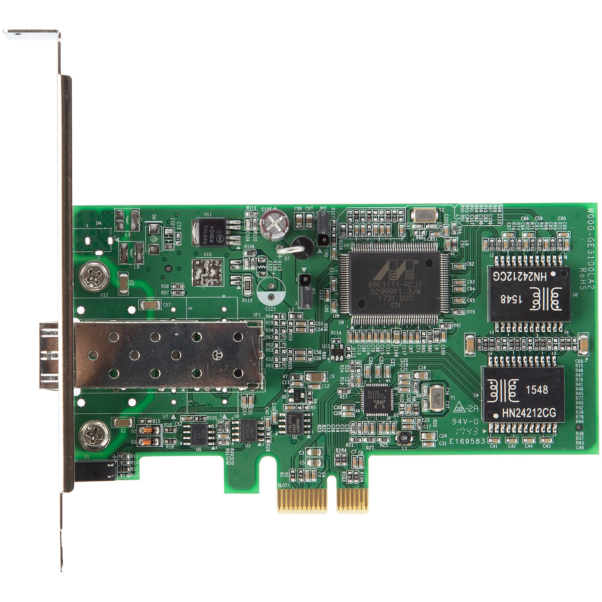 PCI Express接続SFP対応GbE光ファイバーネットワークLANカード ネットワークアダプタ カード 日本