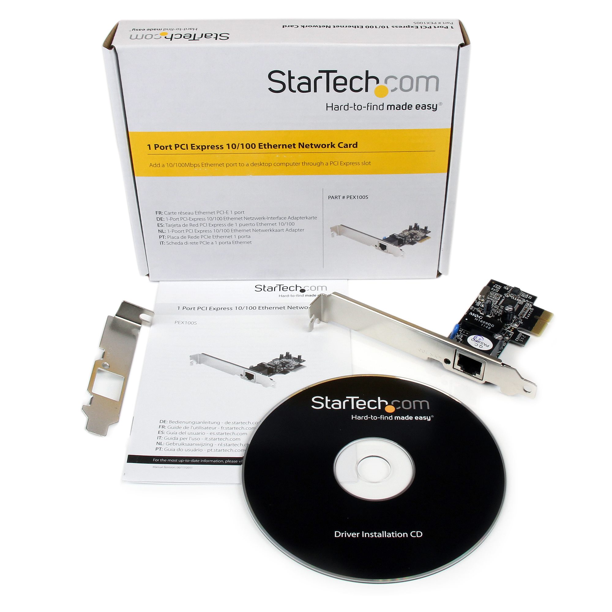 StarTech.com 1 Port PCI Express 10/100 Ethernet Network Interface Adapter Card PEX100S