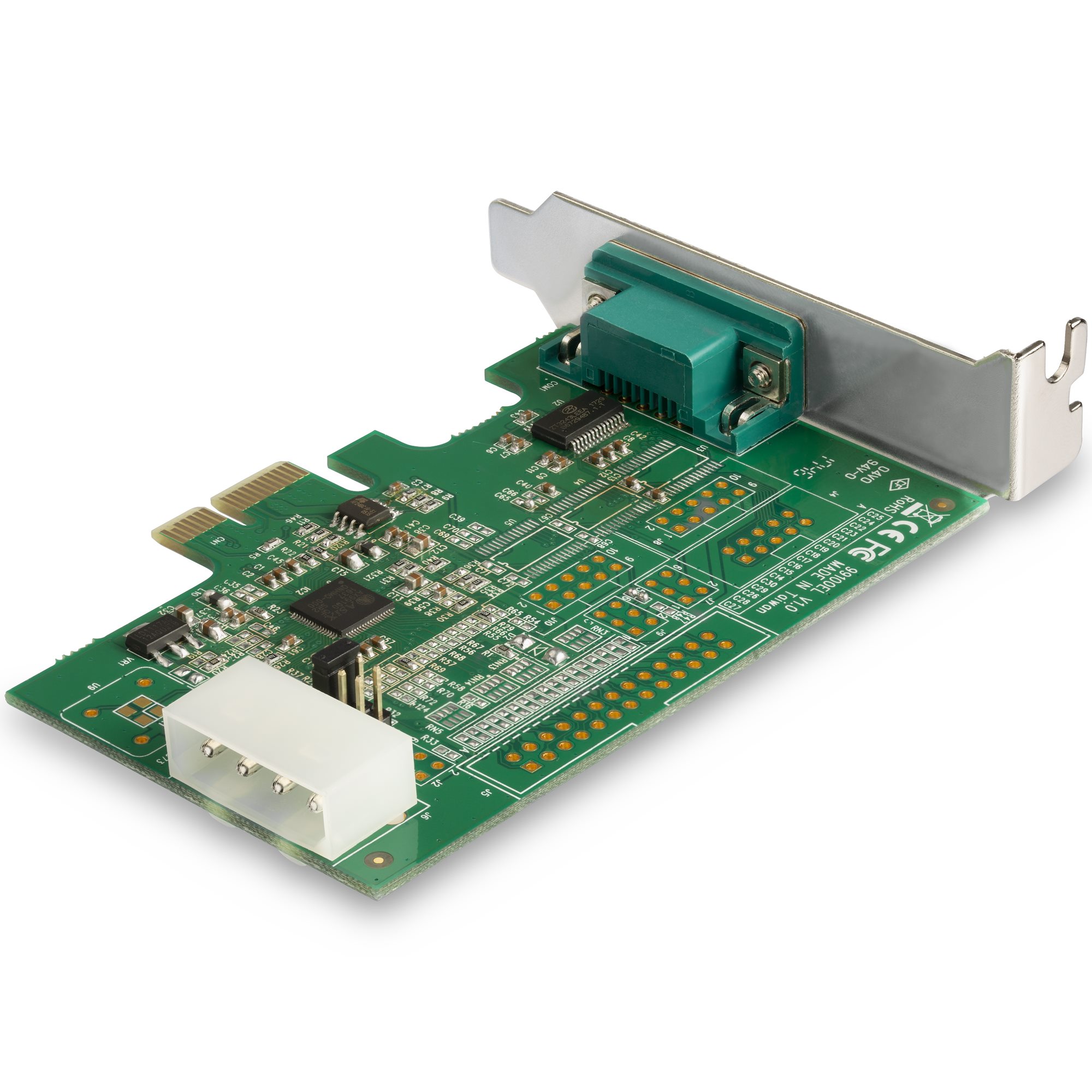 RS232 Expansion Card PCI-E to AX99100 Computer Accessory 115200bps for SPP/Byte/ECP Mode 125 4 Port PCI Express RS232 Serial Adapter Card 