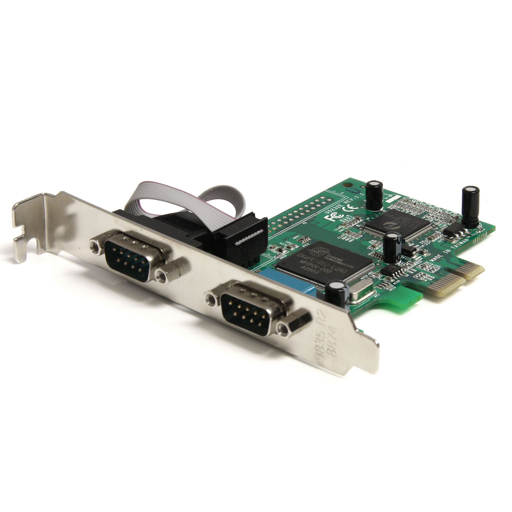 Diyeeni PCI-E a RS232 Convertidor de Puerto Serie de 2 Puertos Tarjeta de Expansión del Adaptador del Controlador PCI Express 