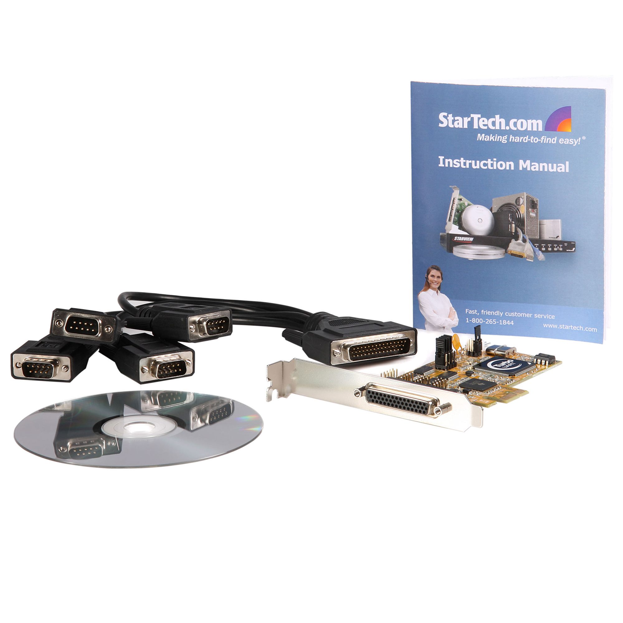 4 Port PCI Express Serial Adapter Card Tarjetas y Adaptadores