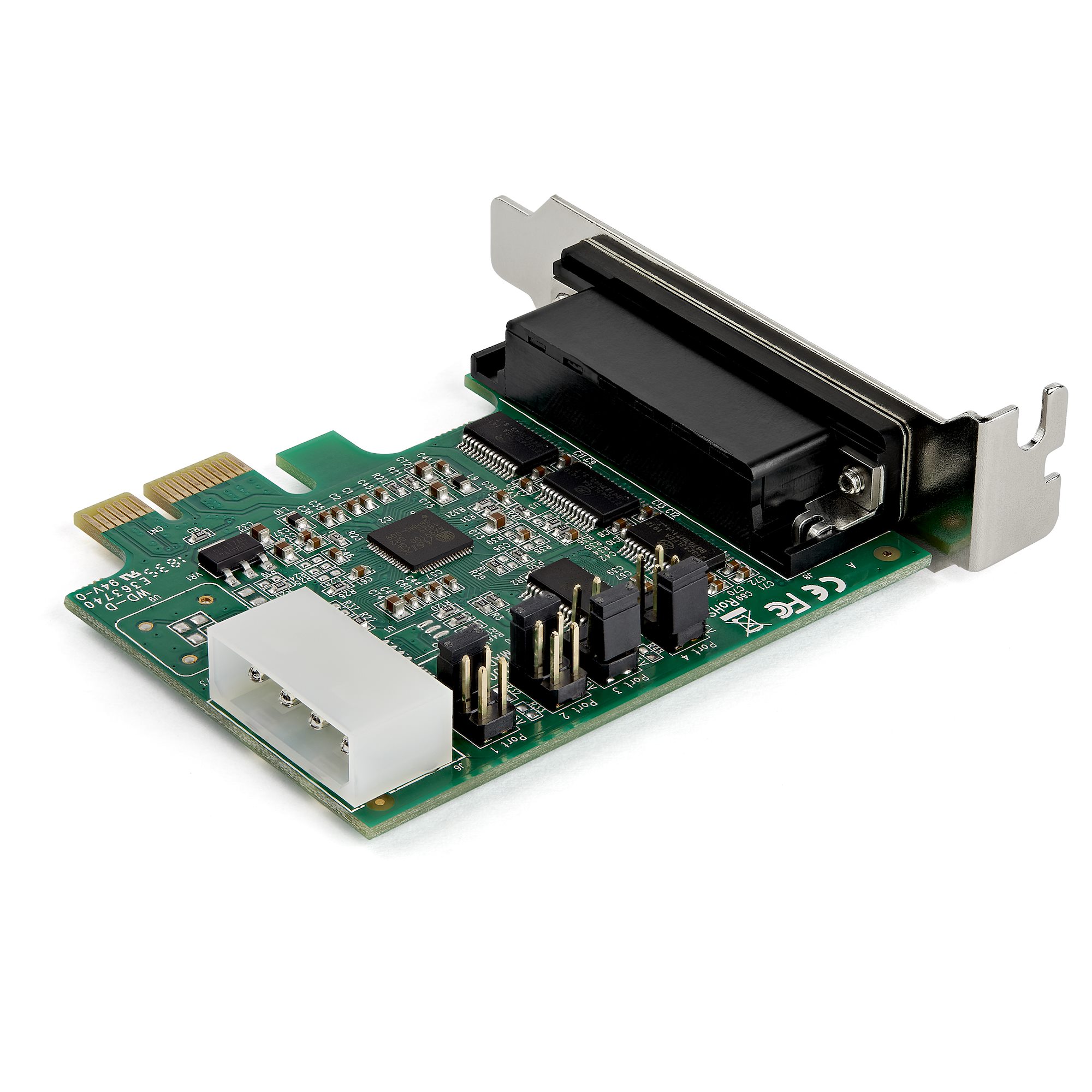 Ableconn PEX4S-954 4 Port RS232 PCI Express Serial Adapter Card with Power Output and 16950 UART Optional 5V Power Output on Pin9 of DB9 OXPCIe954 Chipset 