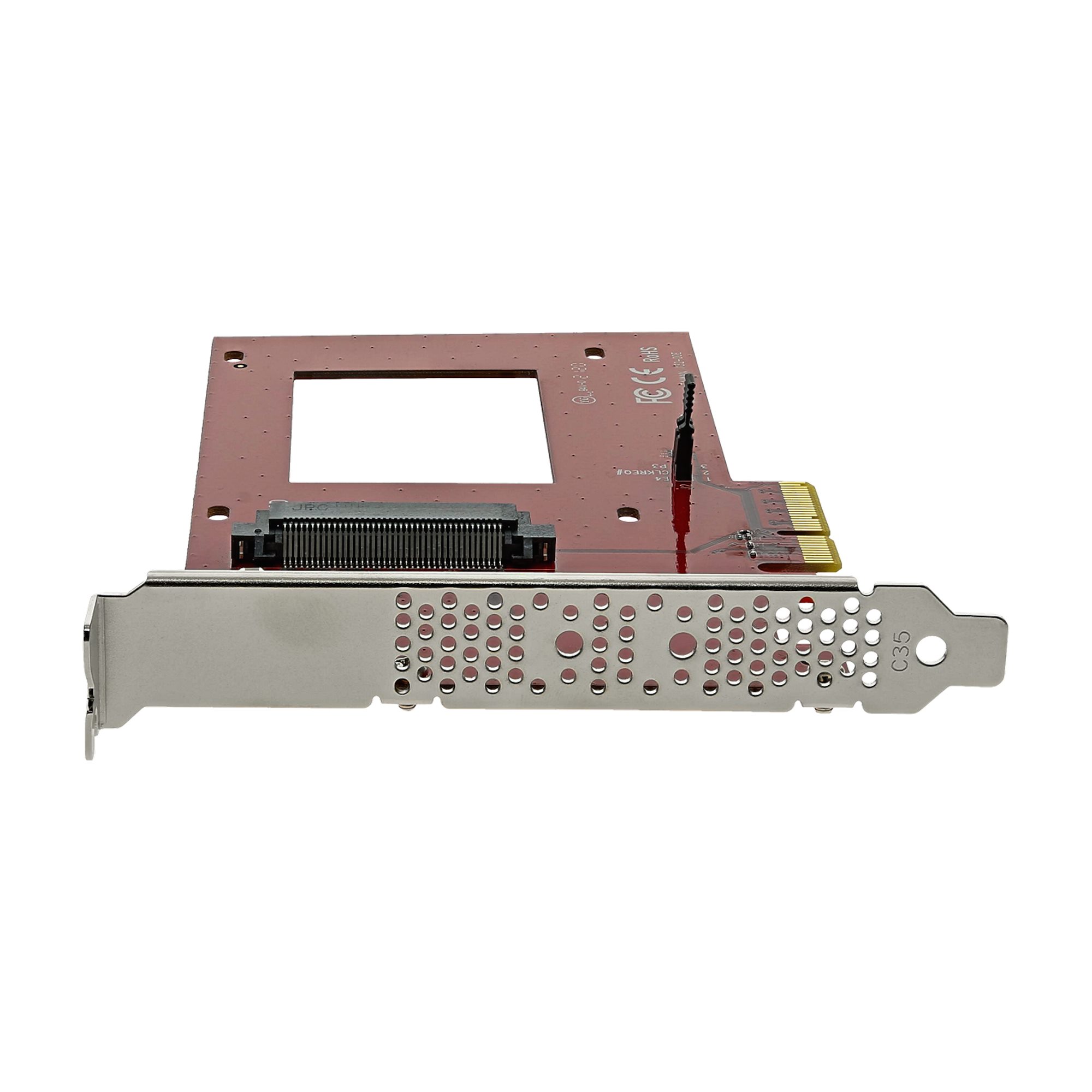 StarTech.com U.2 to PCIe Adapter - x4 PCIe - For 2.5%22 U.2 NVMe SSD -  SFF-8639 PCIe Adapter - U.2 SSD - PCIe SSD - U.2 drive (PEX4SFF8639) 