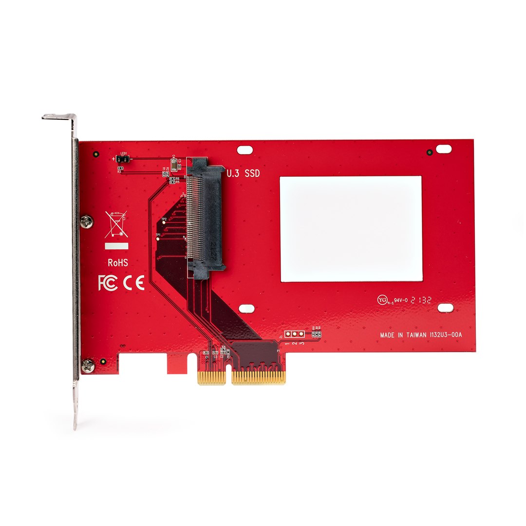 StarTech.com U.2 to PCIe Adapter - x4 PCIe - For 2.5%22 U.2 NVMe SSD -  SFF-8639 PCIe Adapter - U.2 SSD - PCIe SSD - U.2 drive (PEX4SFF8639) 