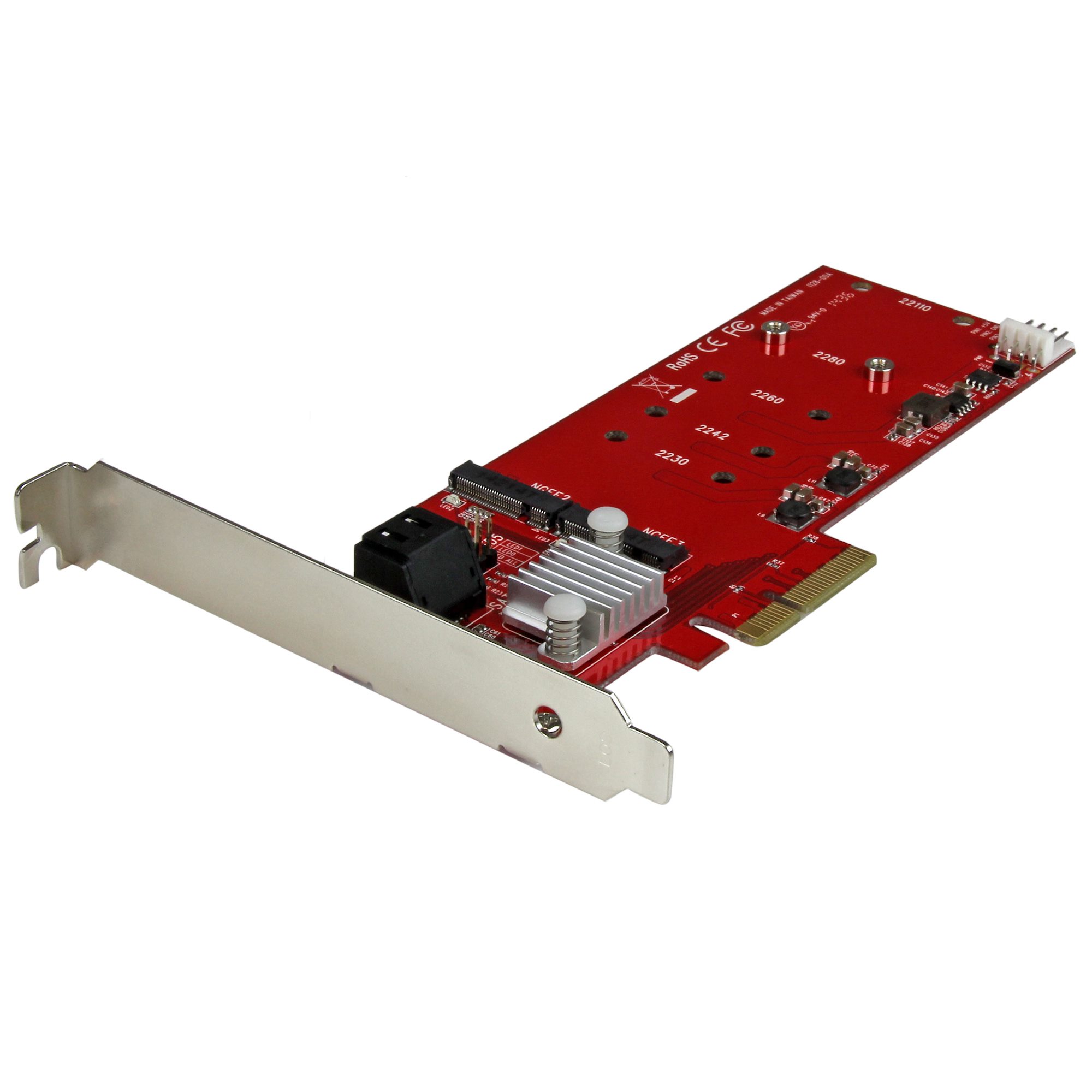 2x M.2 SSD RAIDコントローラカード SATA 3.0 2ポート搭載 PCI Express接続