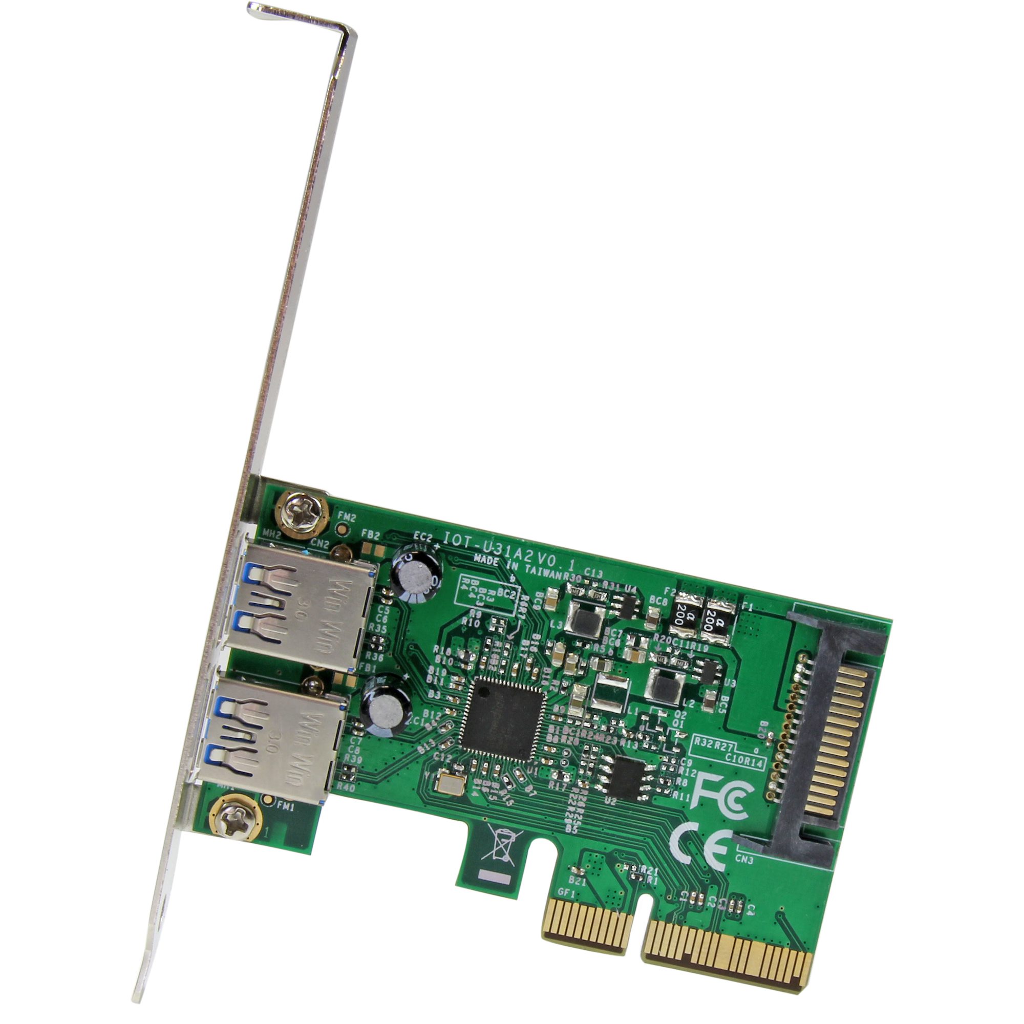 2 Port USB 3.1 (10Gbps) PCIe Card -USB-A - USB 3.0 Cards | Add-on