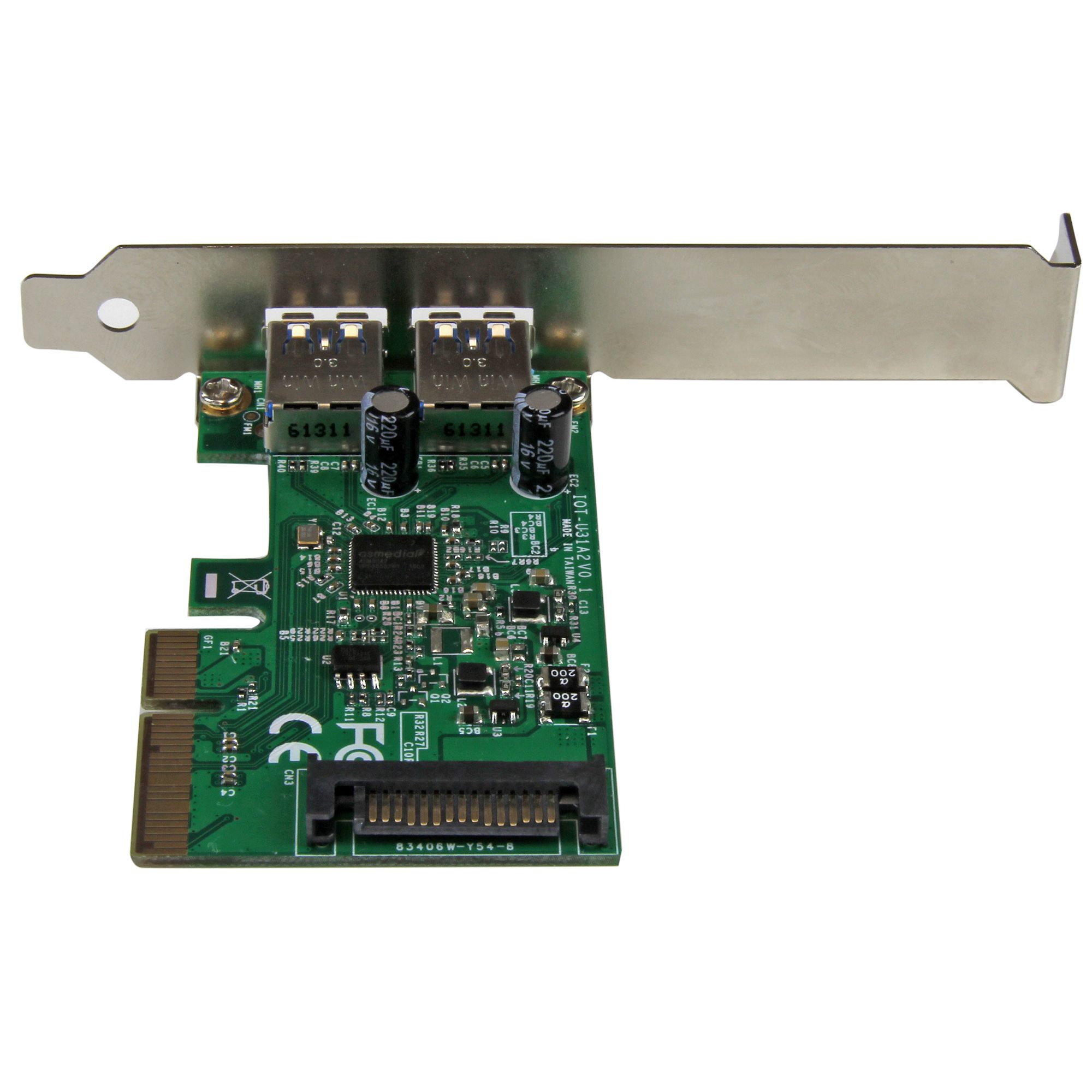 2 Port USB 3.1 (10Gbps) PCIe Card -USB-A - USB 3.0 Cards | Add-on
