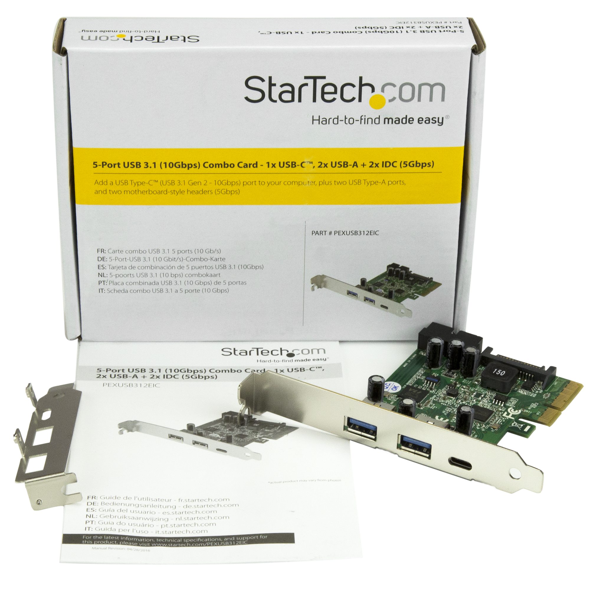 Startech.com Carte contrôleur PCIe à 1 port USB 3.2 Type-C (20 Gb/s) - Carte  contrôleur - Garantie 3 ans LDLC