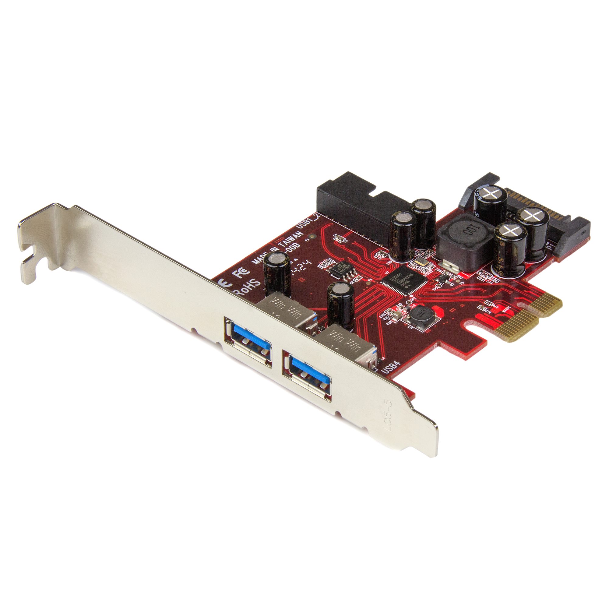 Beperken Hij Dor 4 Port PCIe USB 3.0 Card - 2 Ext & 2 Int - USB 3.0 Cards | StarTech.com