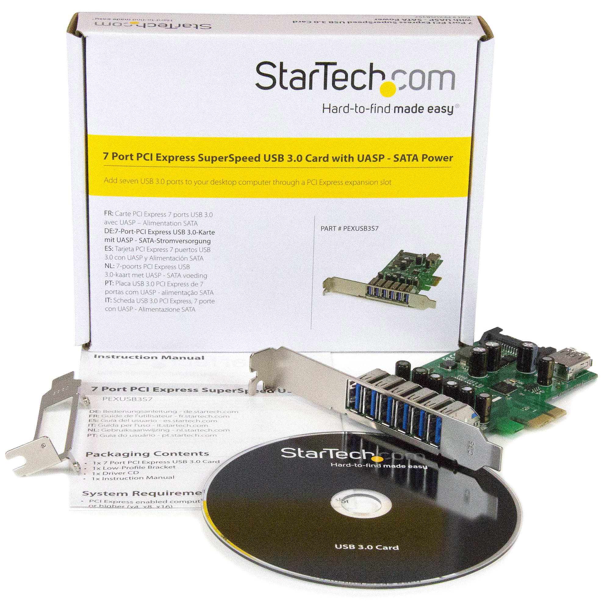 StarTech(スターテック) PEXUSB3S7 7ﾎﾟｰﾄUSB 3.0増設PCI Express