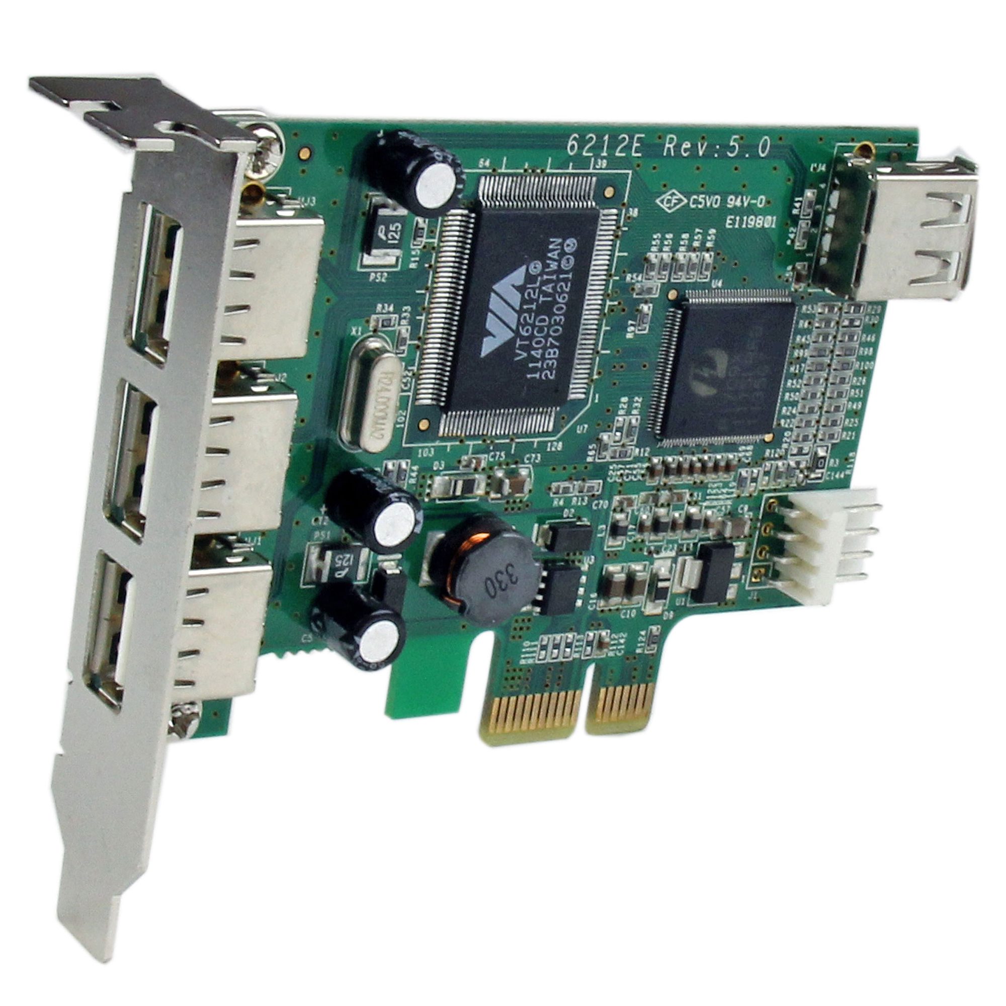 USB 2.0 4ポート増設PCI Expresカード　ロープロファイル対応