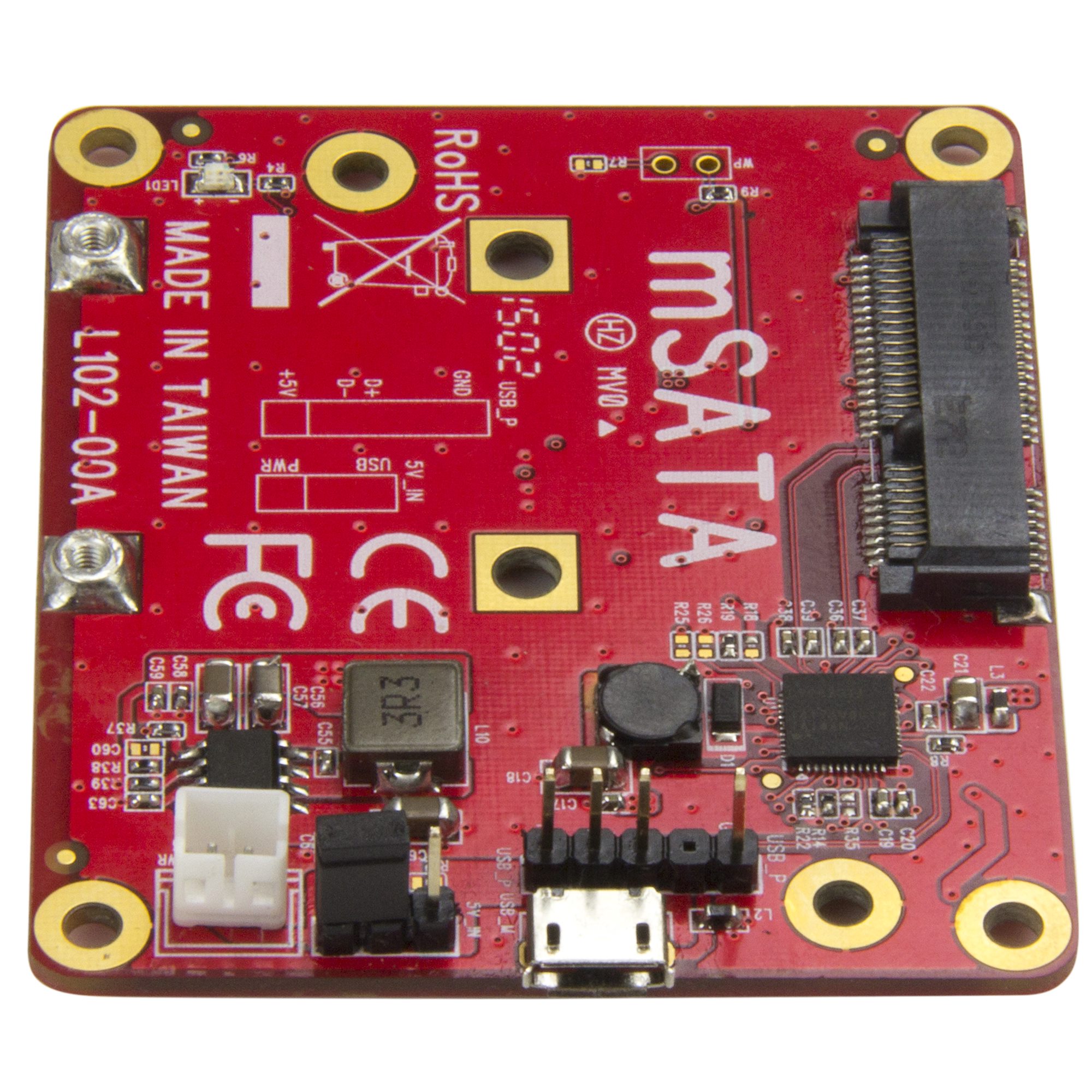 ラズベリーパイ/Raspberry Pi用USB mSATA変換基板 ドライブ アダプタ  コンバータ 日本
