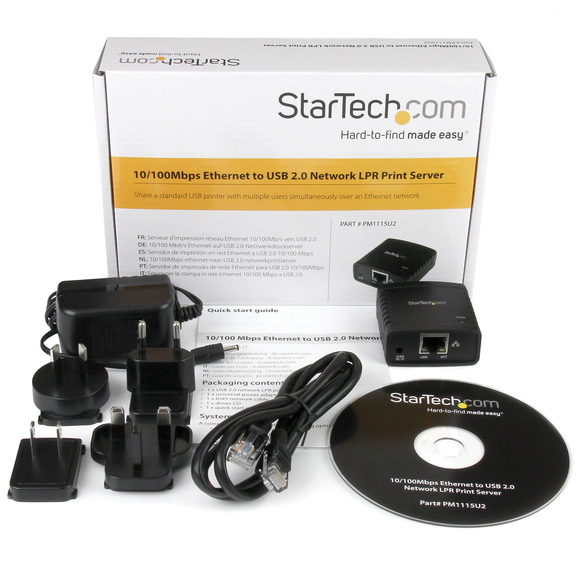 10/100Mbps USB LPR Print Server Network Printer Servers