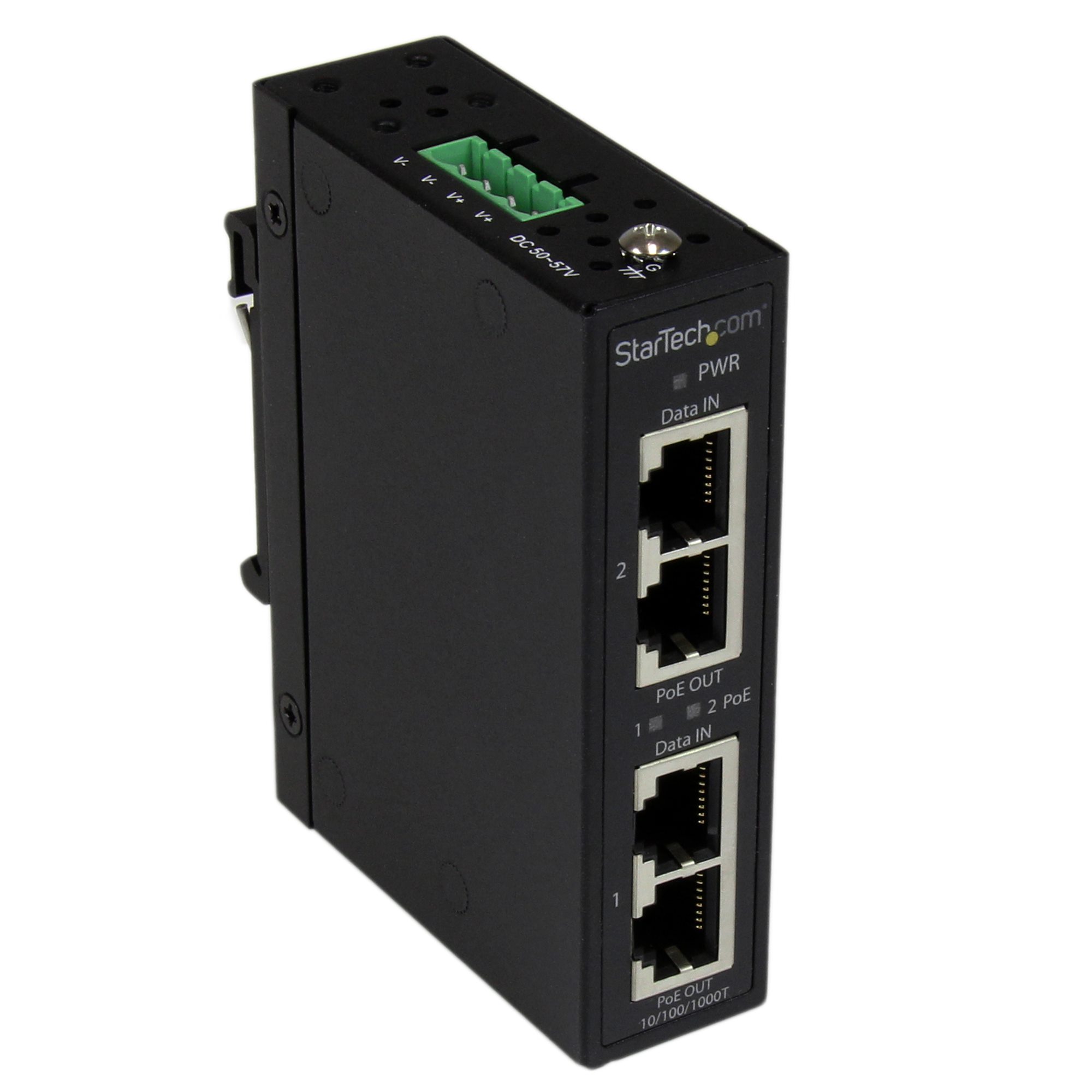 2 Port Gigabit PoE+ Injektor 48V / 30W - Ethernet Extender