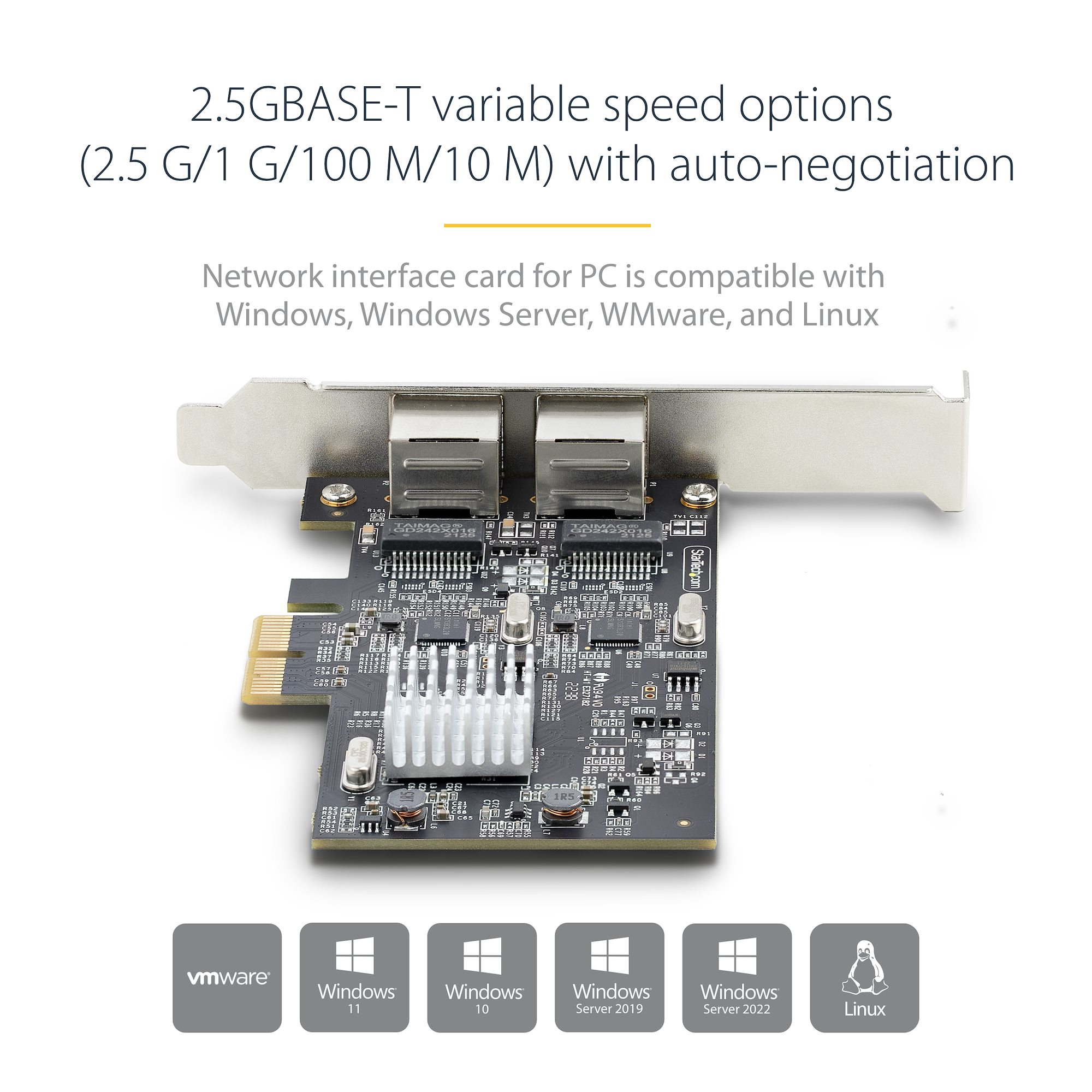 Carte réseau PCI Express 2.5 Gigabit Ethernet - 2.5GBASE-T