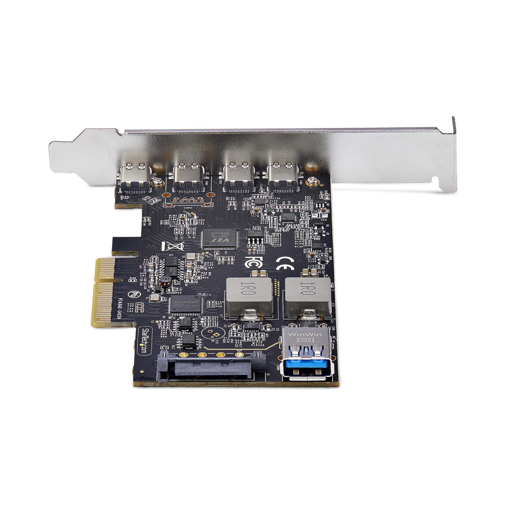 PCI Express拡張カード／PCIe 3.0 x4／4x USB-C + 1x USB-A 3.2
