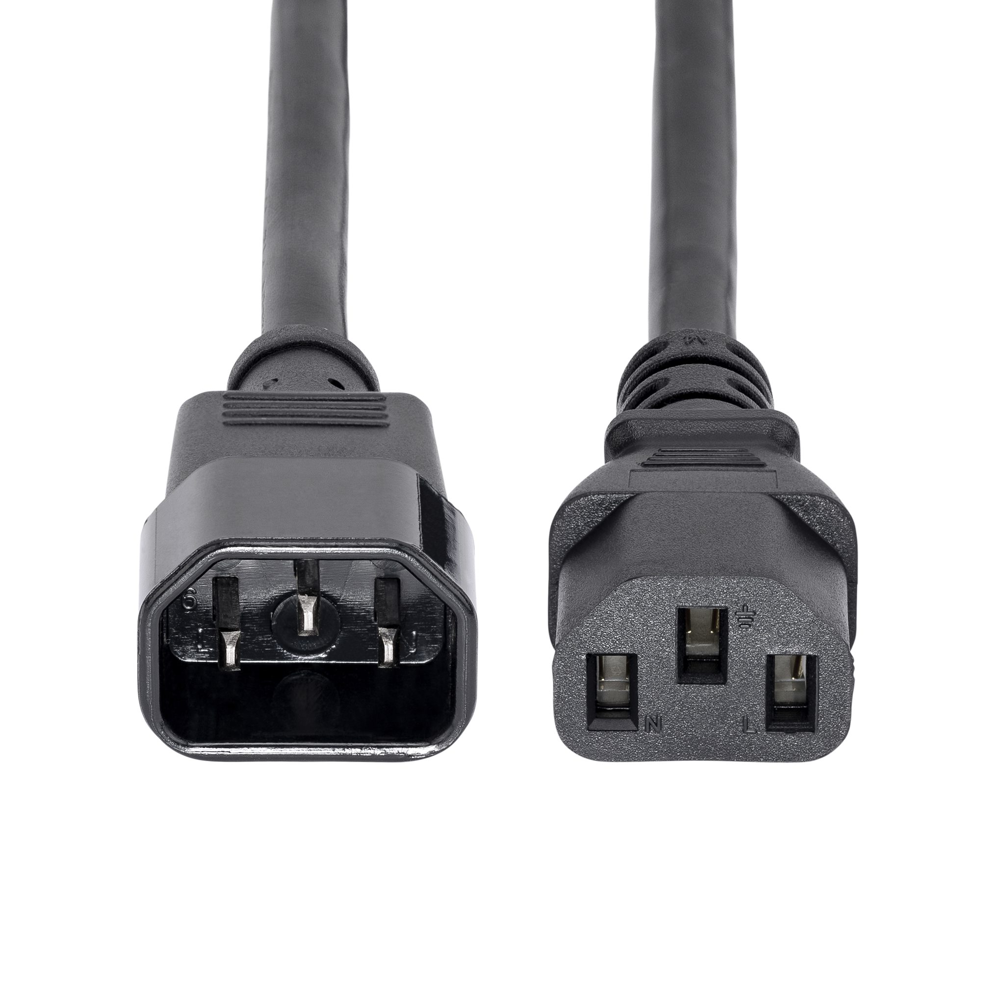 4FT IEC 60320 C14 To C13 Power Extension Cord – 16 AWG, 13A/250V – Black