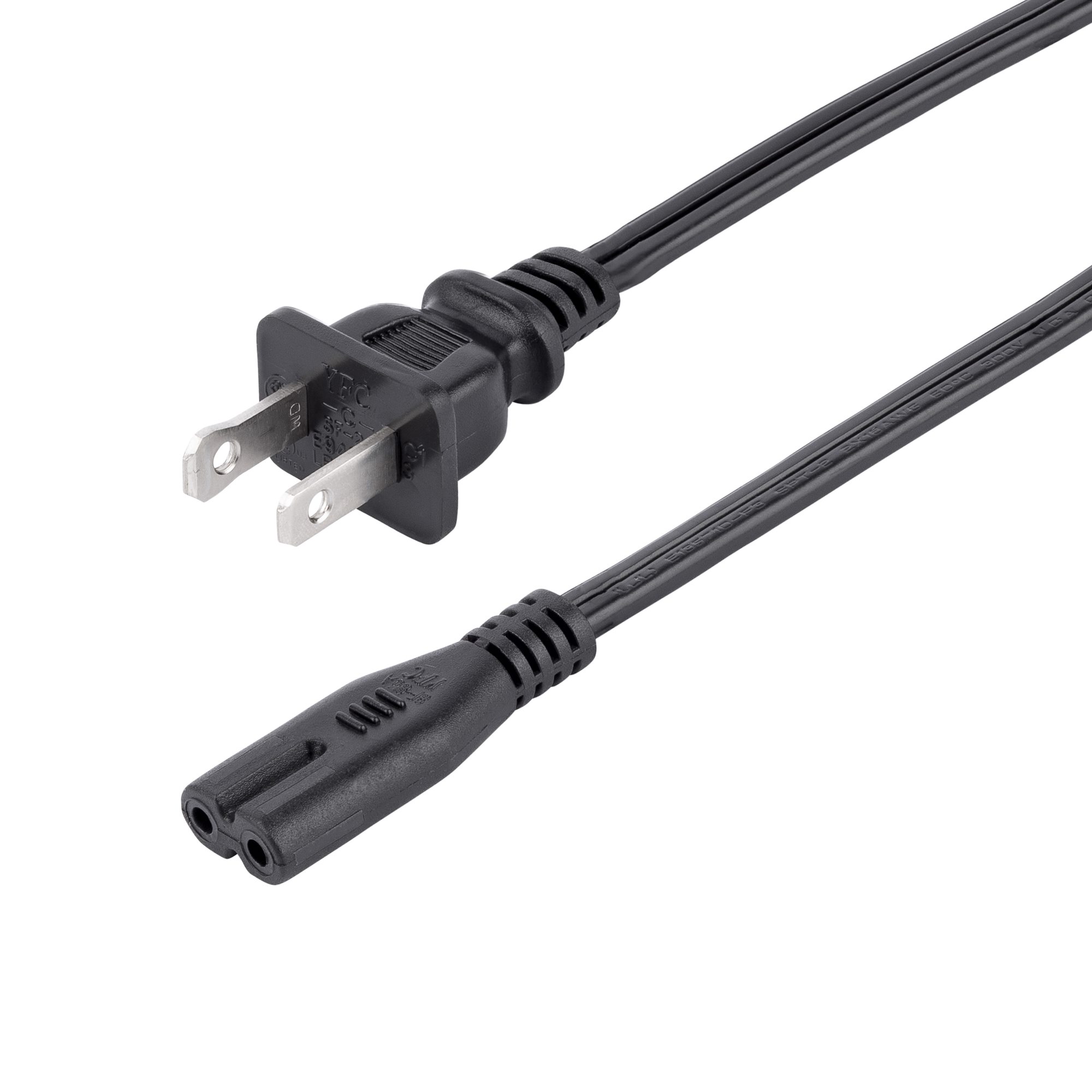 New 10ft Non-Polarized Replacement Power Cord, Works With Game Consoles,  Cable Boxes, Printers