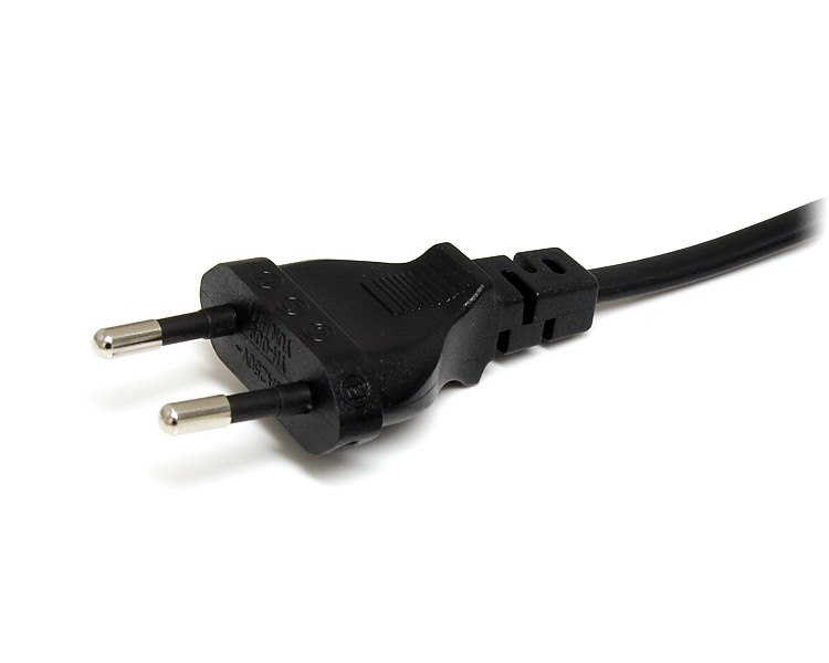 2m Laptop Power Cord, EU Plug to C7 - Computer Power Cables - External, Cables