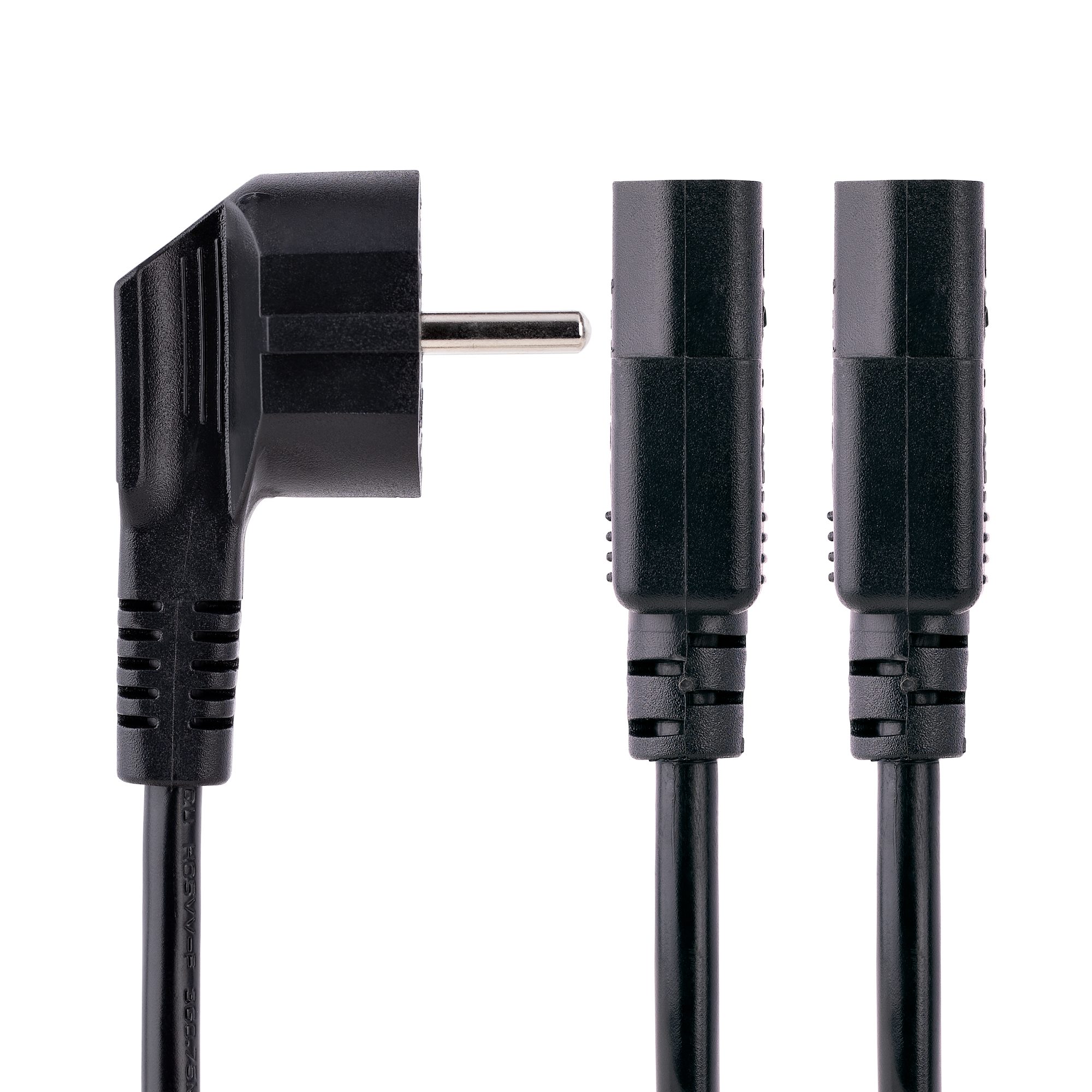 Vhbw 2x Câble d'alimentation cordon électrique Schuko Secteur Prise C13 3  dents 3m pour PC portable, moniteur, imprimante