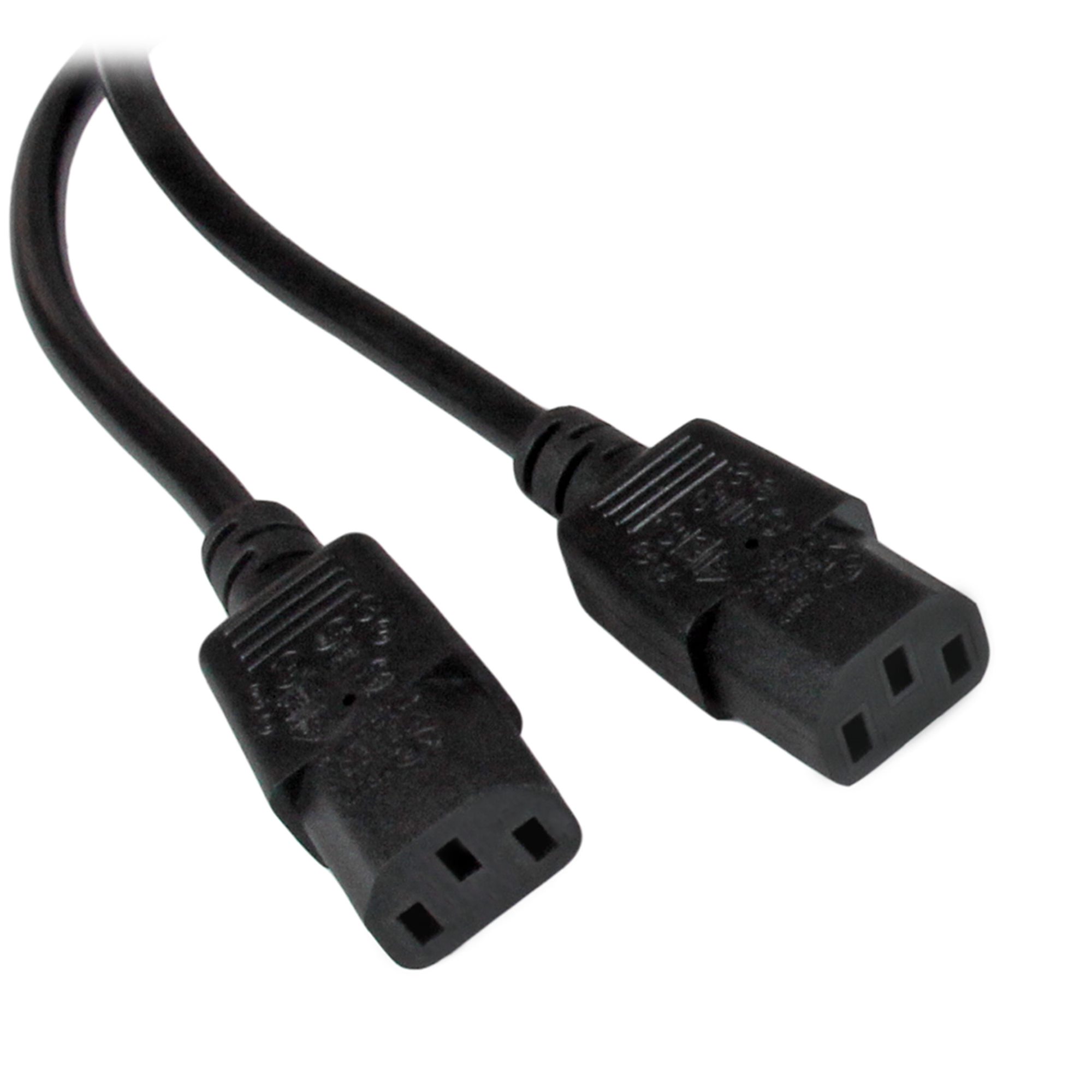 2m Mains Power Cable Bs 1363 To 2x C13 Computer Power Cables