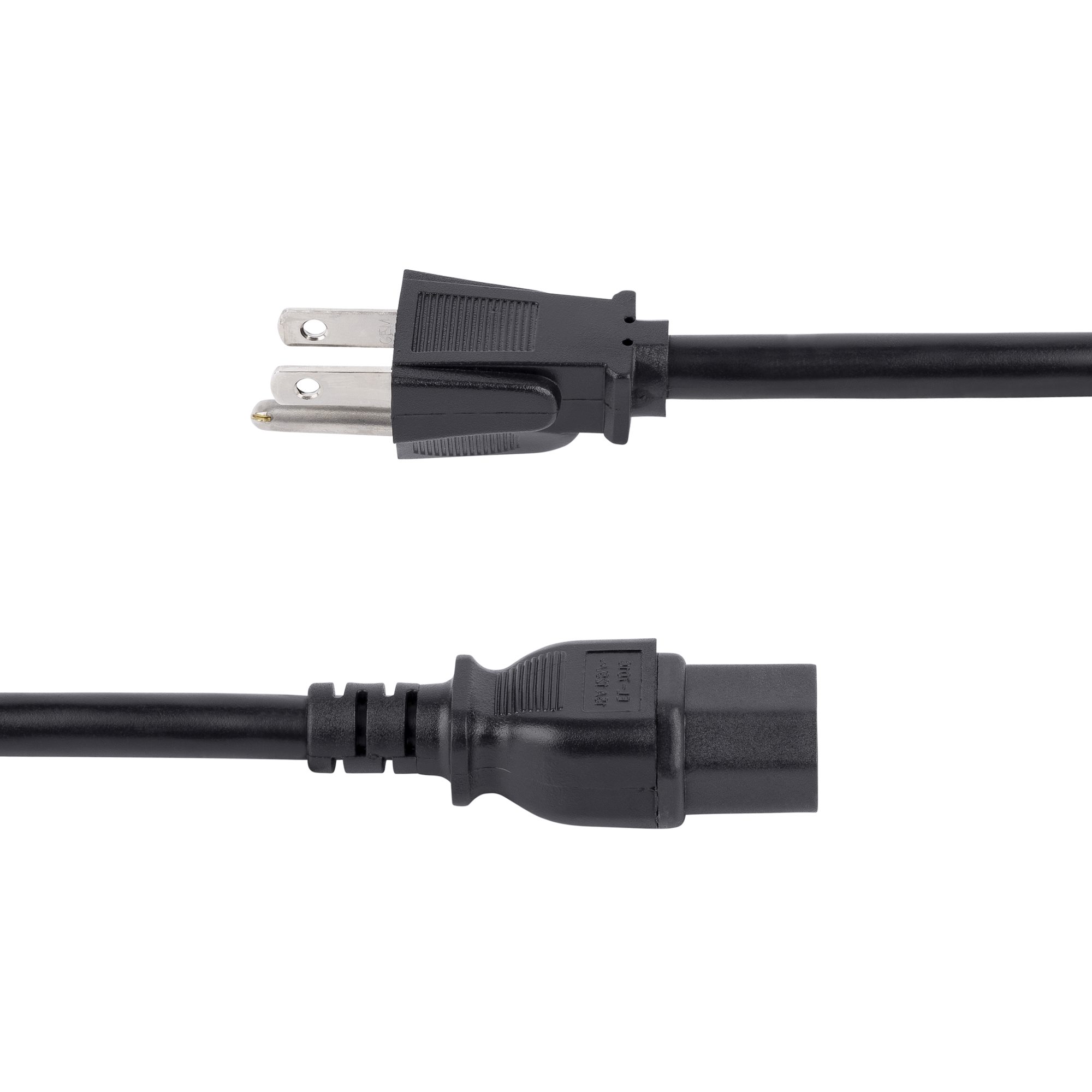 8ft (2.4m) Heavy Duty Power Cord, NEMA 5-15P to C15, 14AWG
