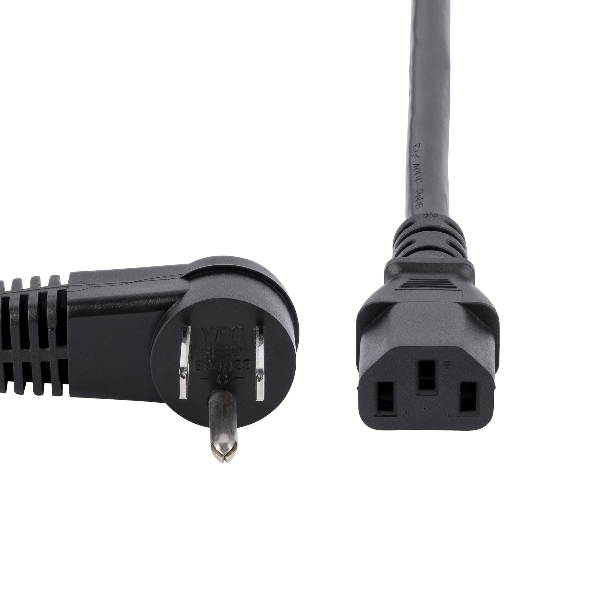 6ft Power Cord, Angled NEMA5-15P to C13 - Computer Power Cables - External, Cables