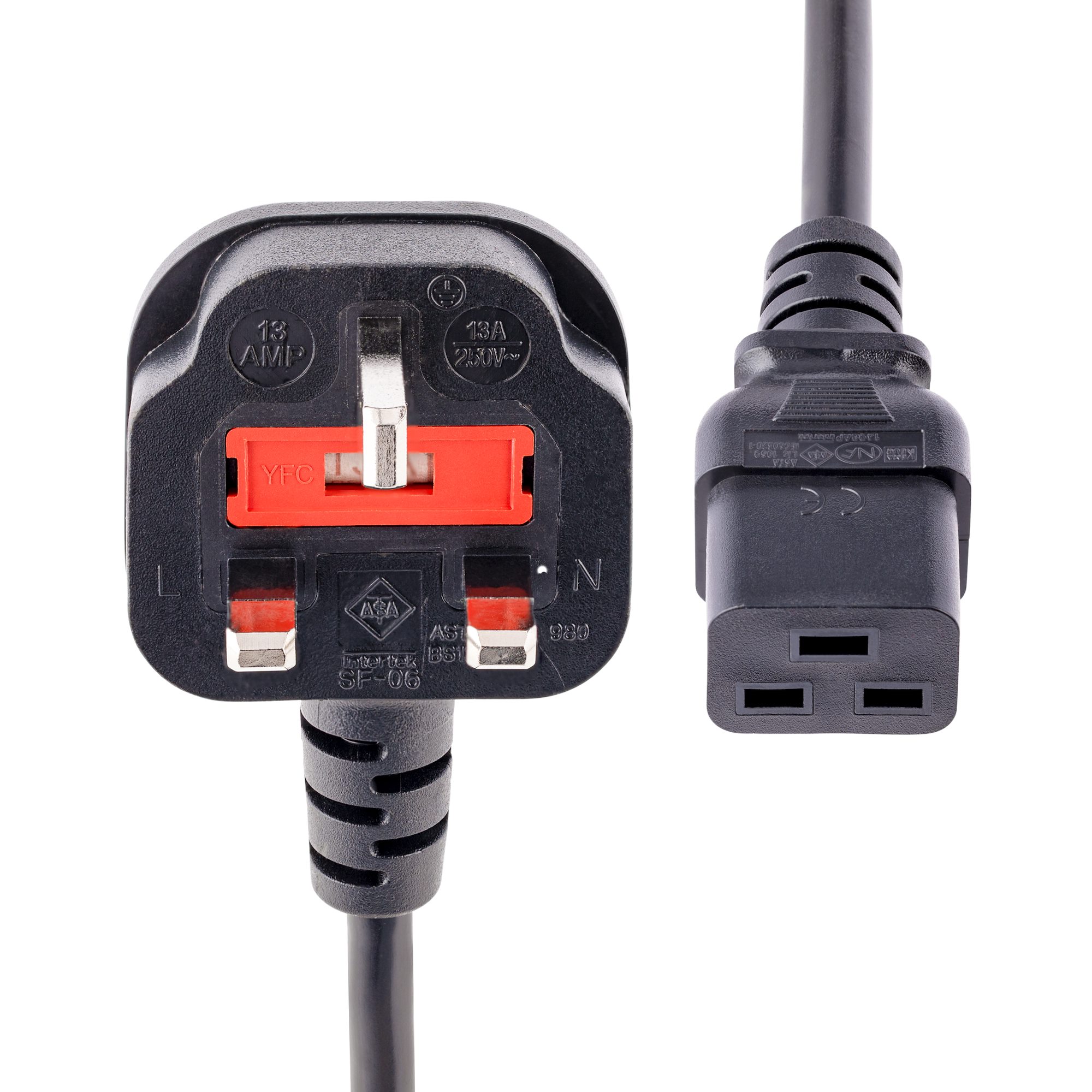 Cordon D'alimentation StarTech - 2 Mètres - Prise UK BS1363 Vers Connecteur IEC C19 - Pour Serveurs Et Ordinateurs - Garantie à Vie