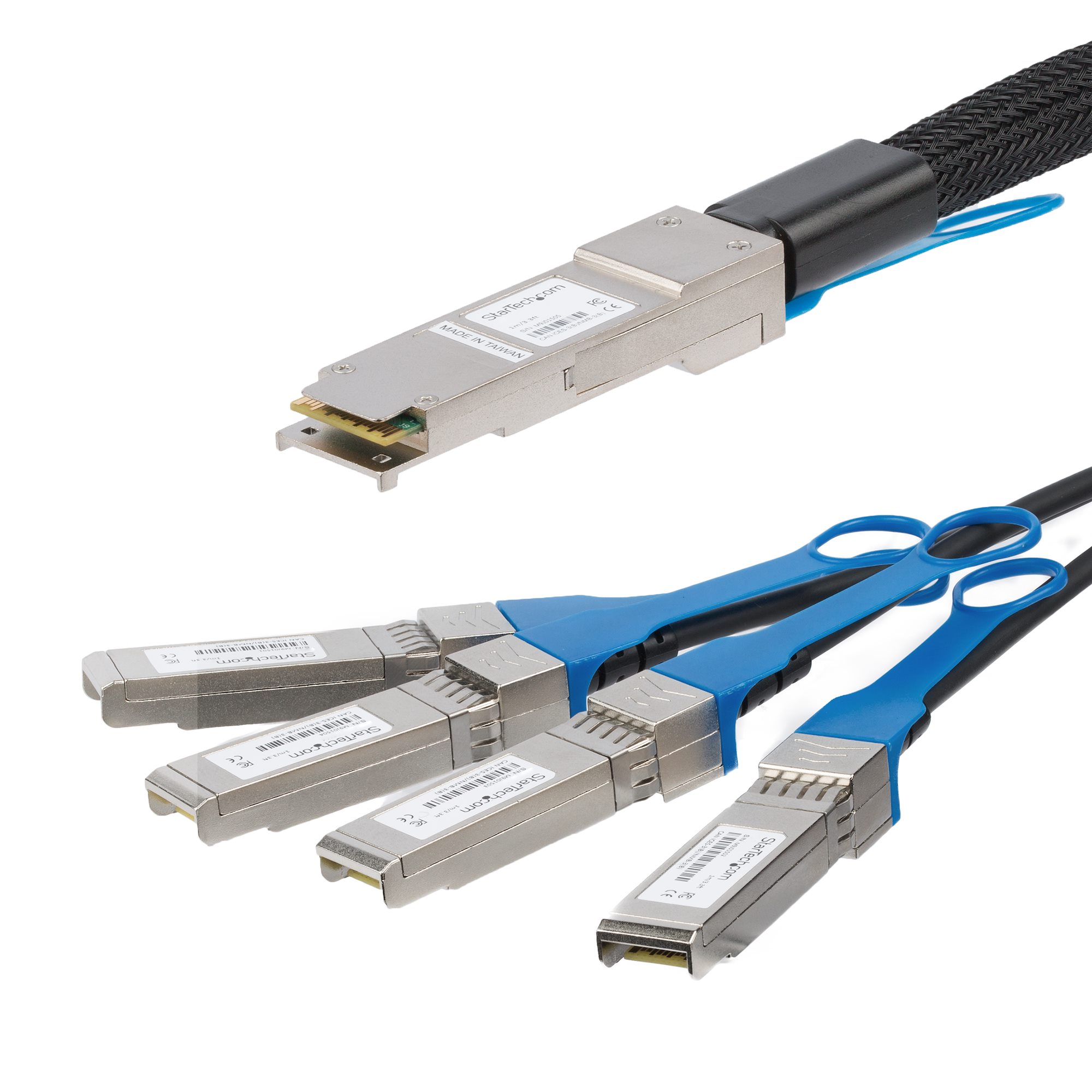 MSA Uncoded Compatible 3m 40G QSFP+ to 4x SFP+ Direct Attach Breakout Cable  Twinax - 40GbE QSFP+ to 4x SFP+ Copper DAC 40 Gbps Low Power Passive 