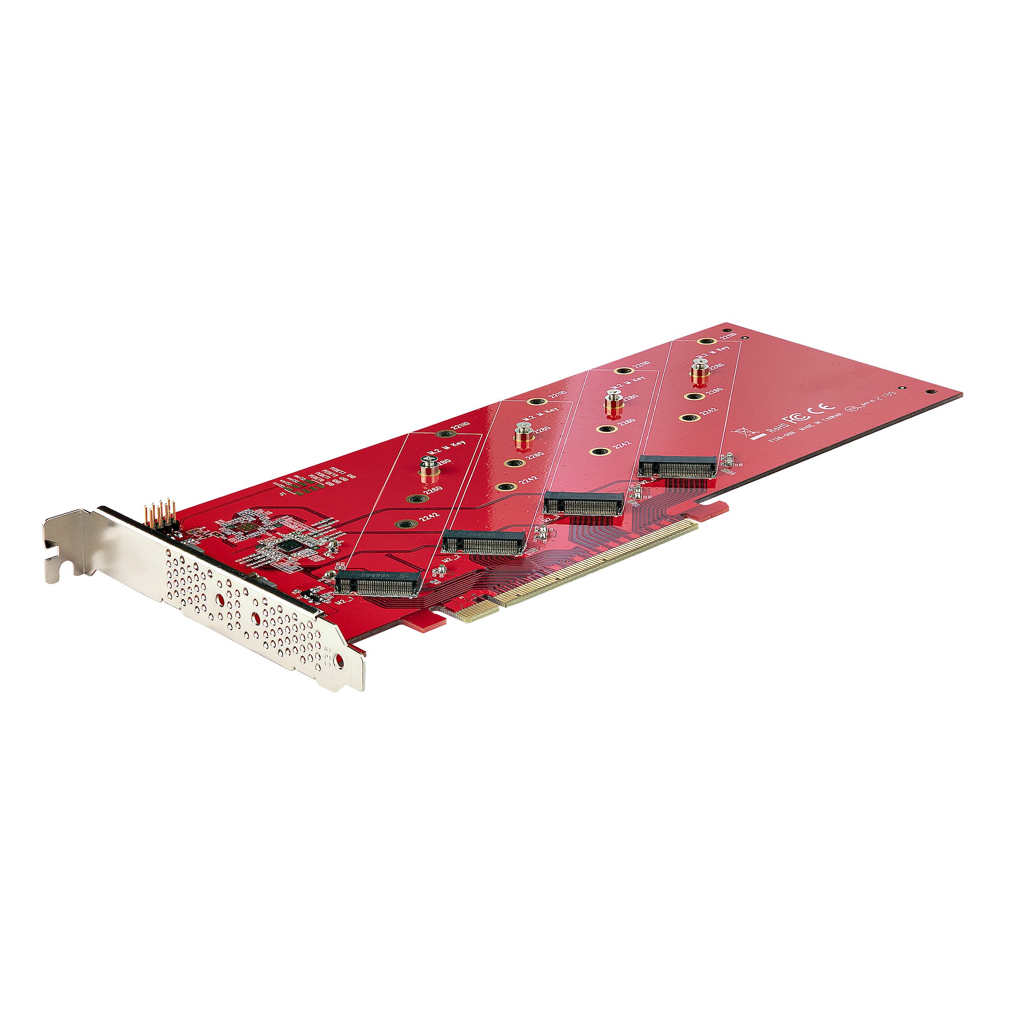 Tarjeta PCIe x16 4x M.2 o NVMe AHCI - Adaptadores de unidad de disco y conversores de unidad disco | España