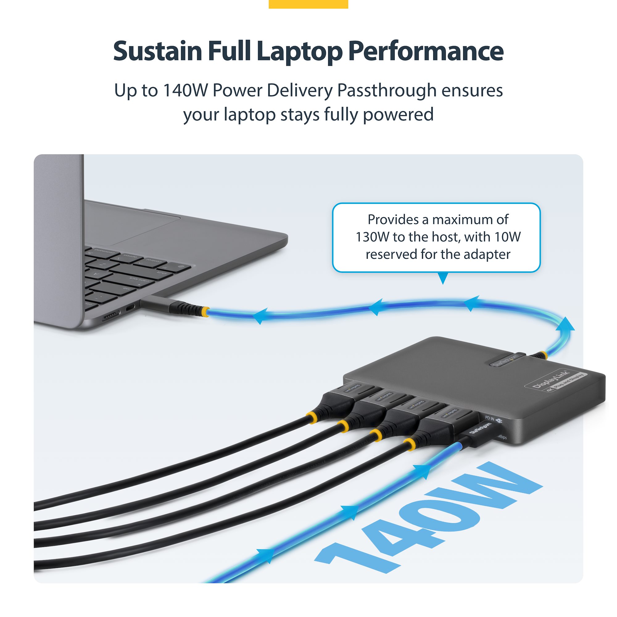 StarTechドッキングステーション USB-C 4画面 4K60Hz ドッキングステーション／USB-C接続／4画面／4K60Hz HDMI & DiplayPort