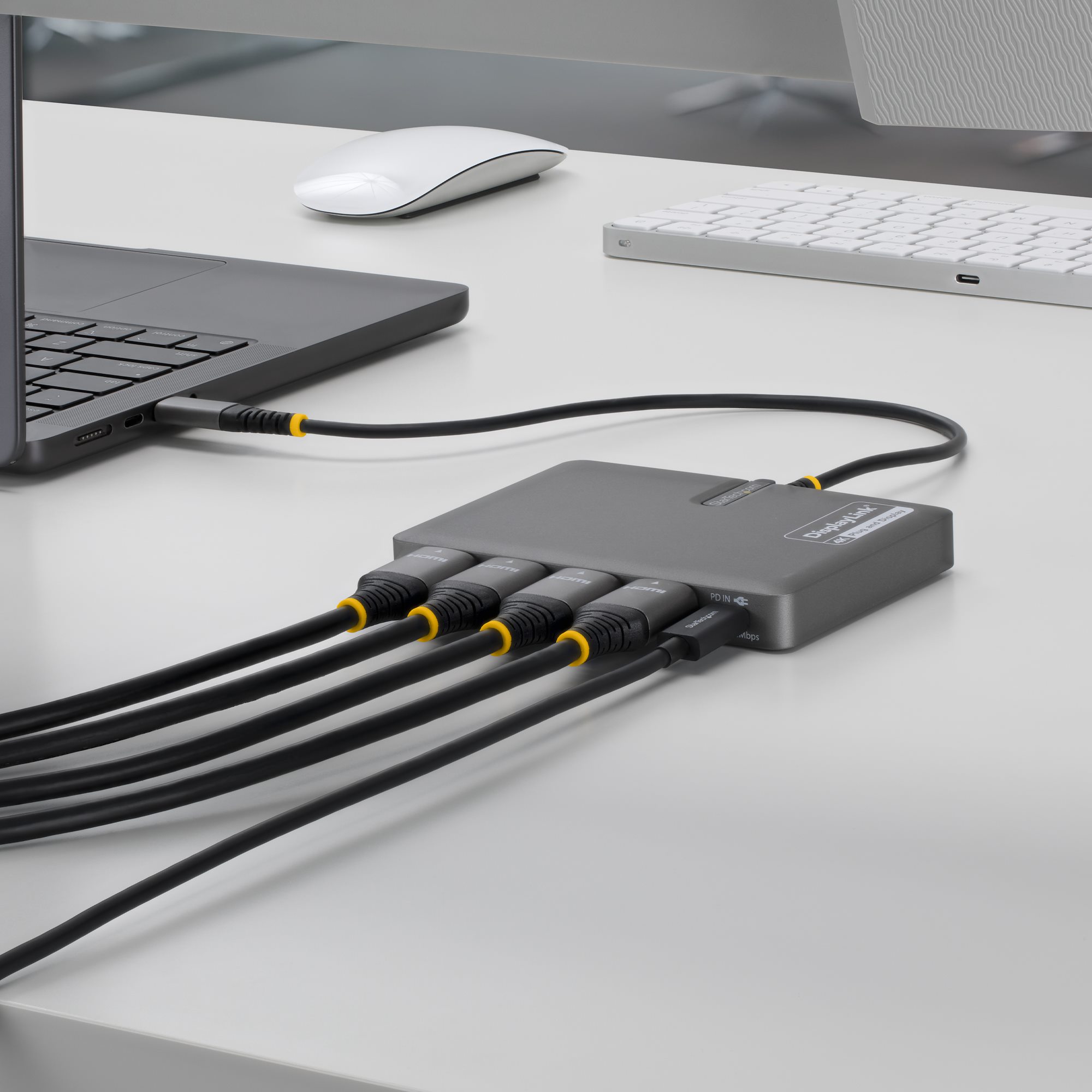 ディスプレイアダプター／USB-C接続／4画面／4K60Hz HDMI／140W USB PD